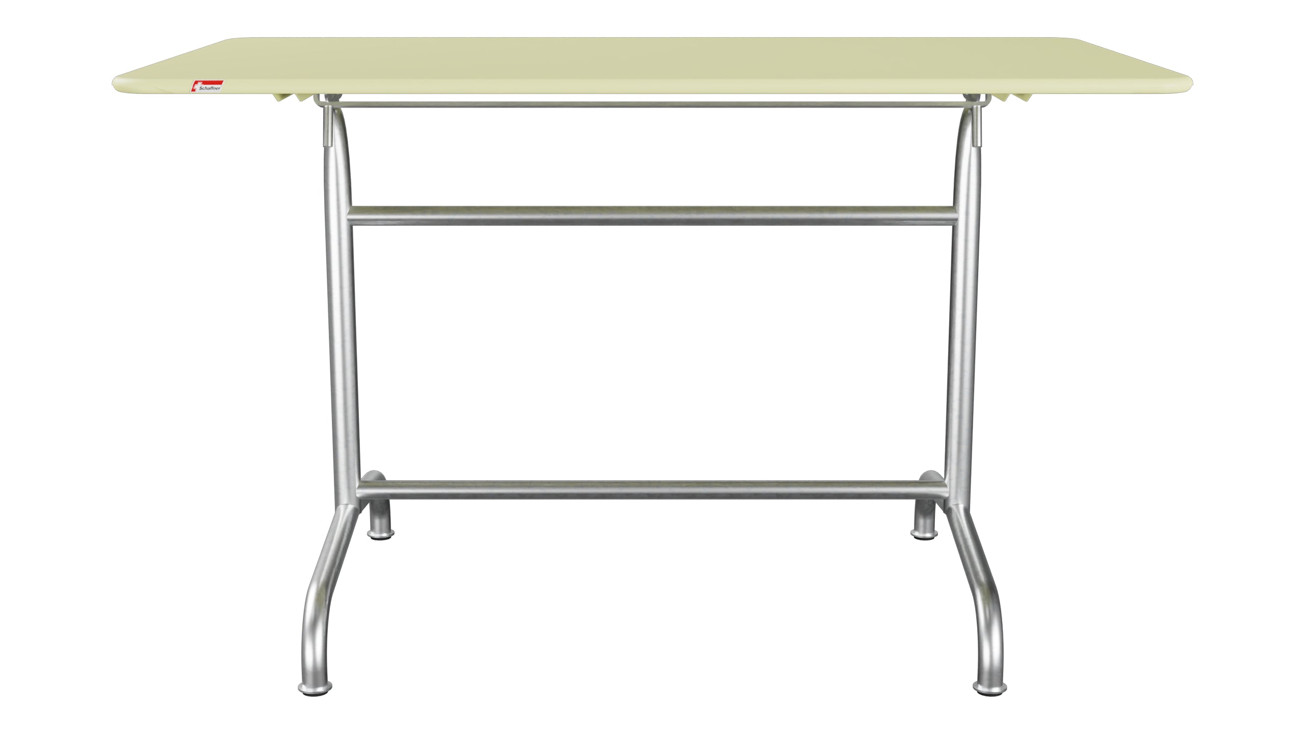 Rigi Metall-Gartentisch 120x70 klappbar in Buchsbaumgelb präsentiert im Onlineshop von KAQTU Design AG. Gartentisch ist von Schaffner