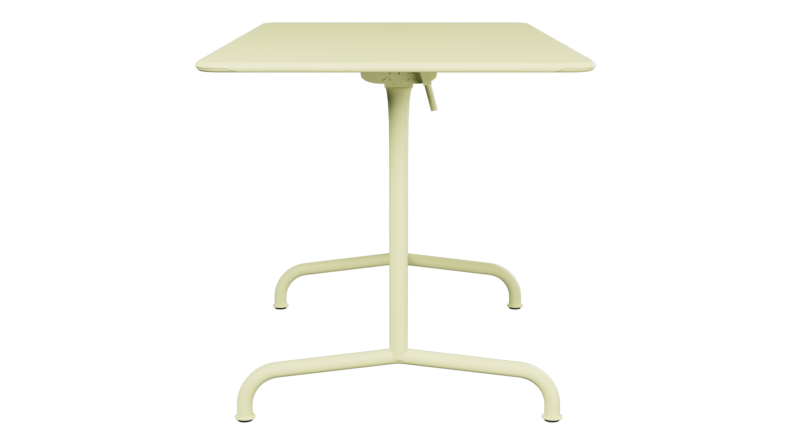 Rigi Metall-Gartentisch 120x70 klappbar in Buchsbaumgelb präsentiert im Onlineshop von KAQTU Design AG. Gartentisch ist von Schaffner