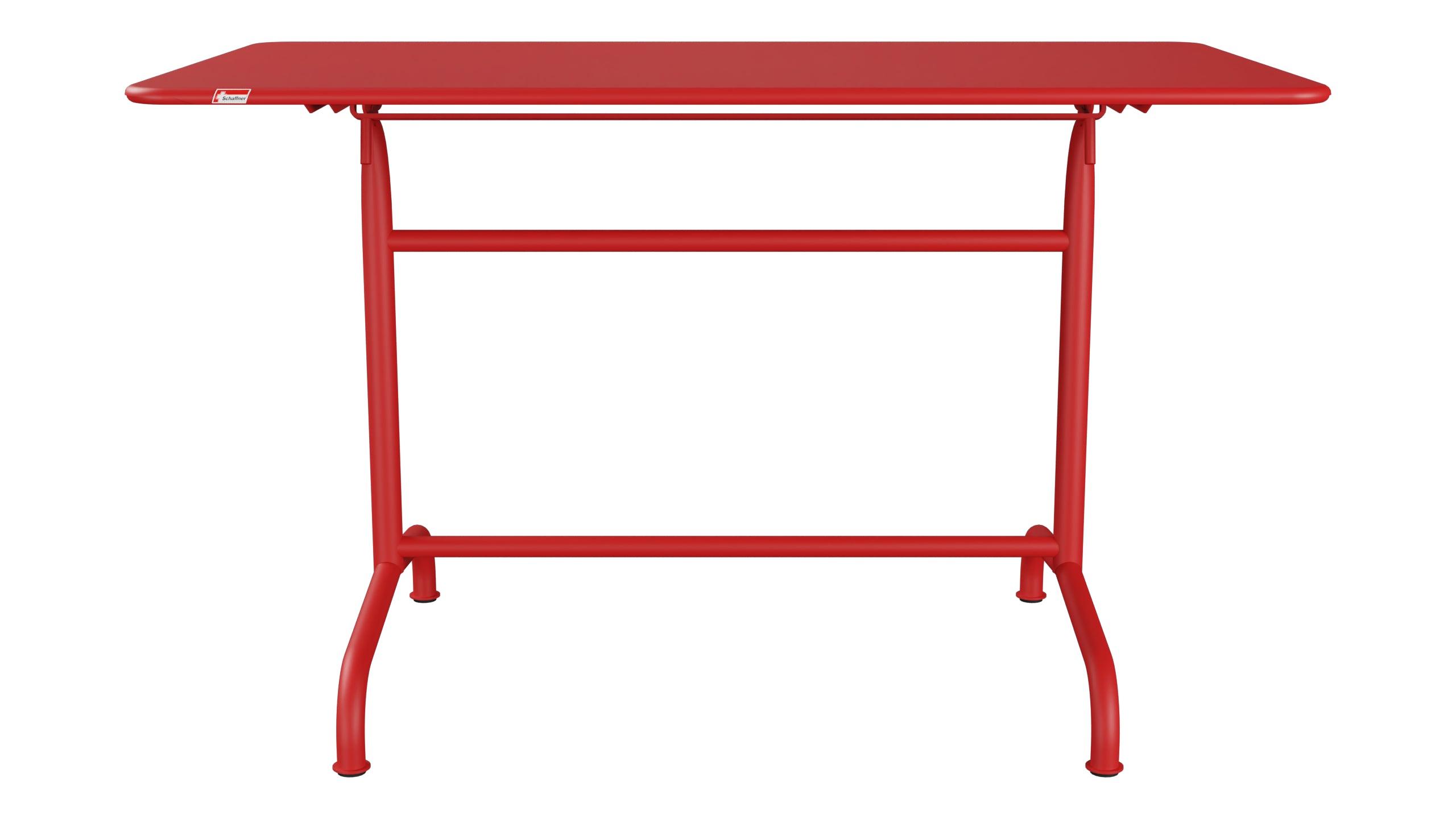 Rigi Metall-Gartentisch 120x70 klappbar in Rot präsentiert im Onlineshop von KAQTU Design AG. Gartentisch ist von Schaffner
