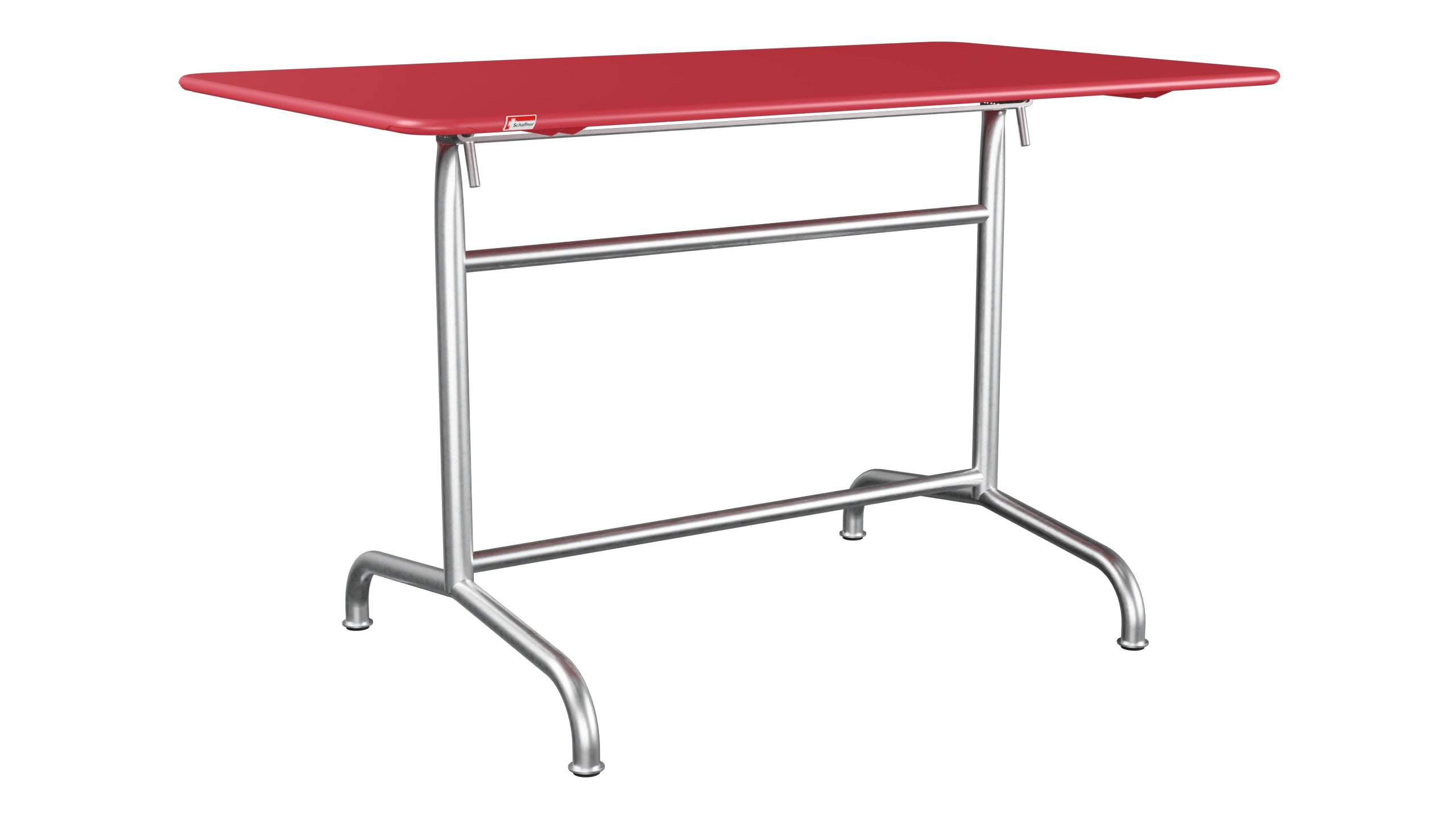 Rigi Metall-Gartentisch 120x70 klappbar in Ahornrot präsentiert im Onlineshop von KAQTU Design AG. Gartentisch ist von Schaffner