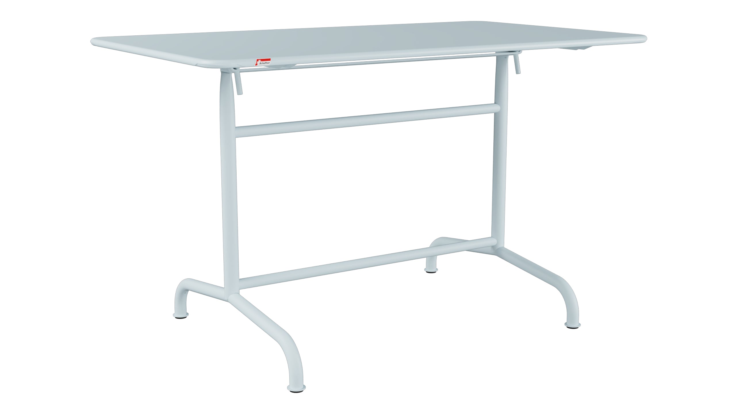 Rigi Metall-Gartentisch 120x70 klappbar in Pastellblau präsentiert im Onlineshop von KAQTU Design AG. Gartentisch ist von Schaffner