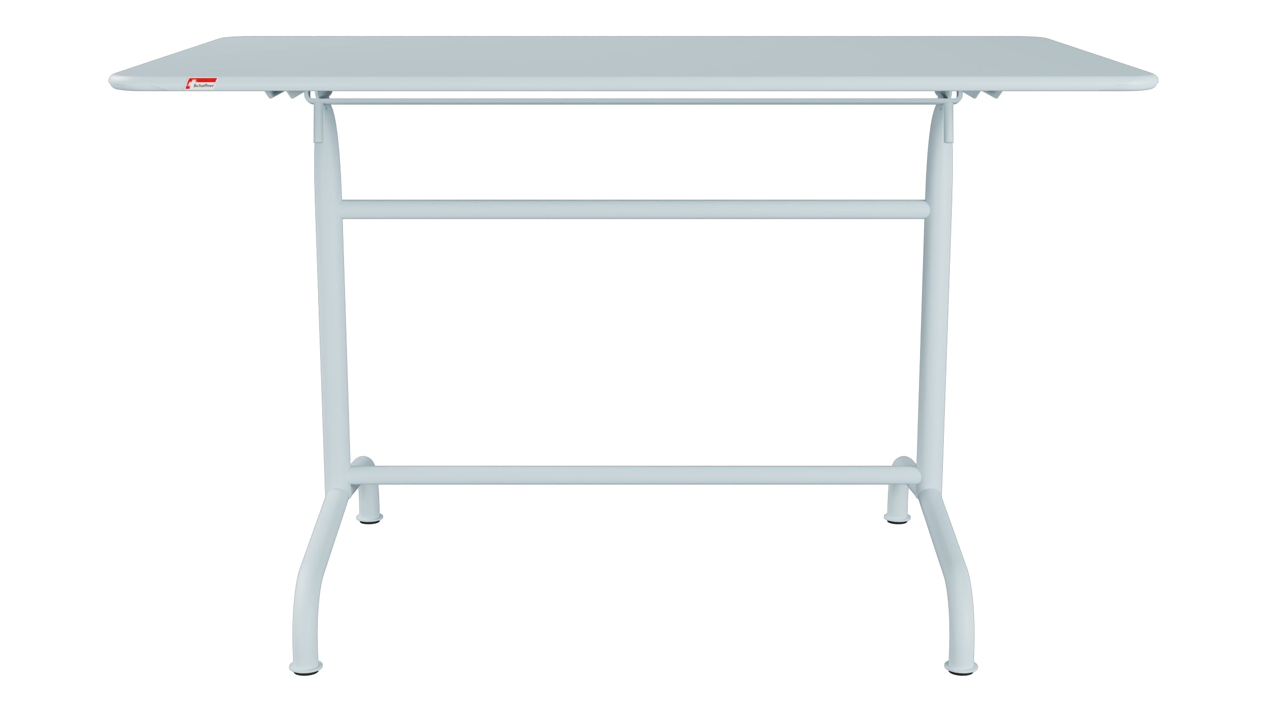 Rigi Metall-Gartentisch 120x70 klappbar in Pastellblau präsentiert im Onlineshop von KAQTU Design AG. Gartentisch ist von Schaffner