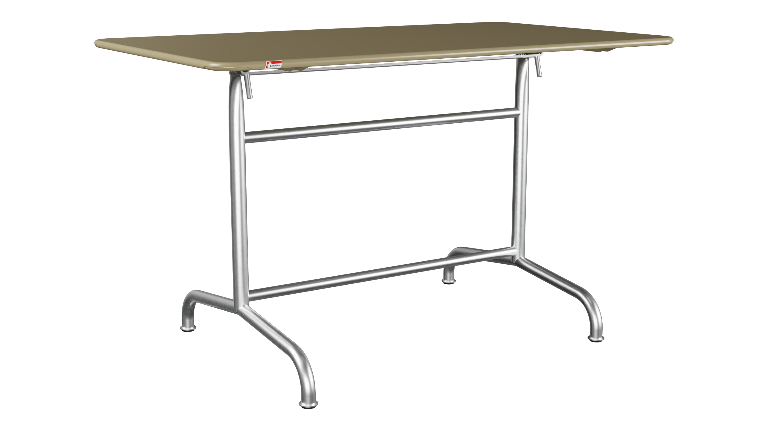 Rigi Metall-Gartentisch 120x70 klappbar in Champagner präsentiert im Onlineshop von KAQTU Design AG. Gartentisch ist von Schaffner