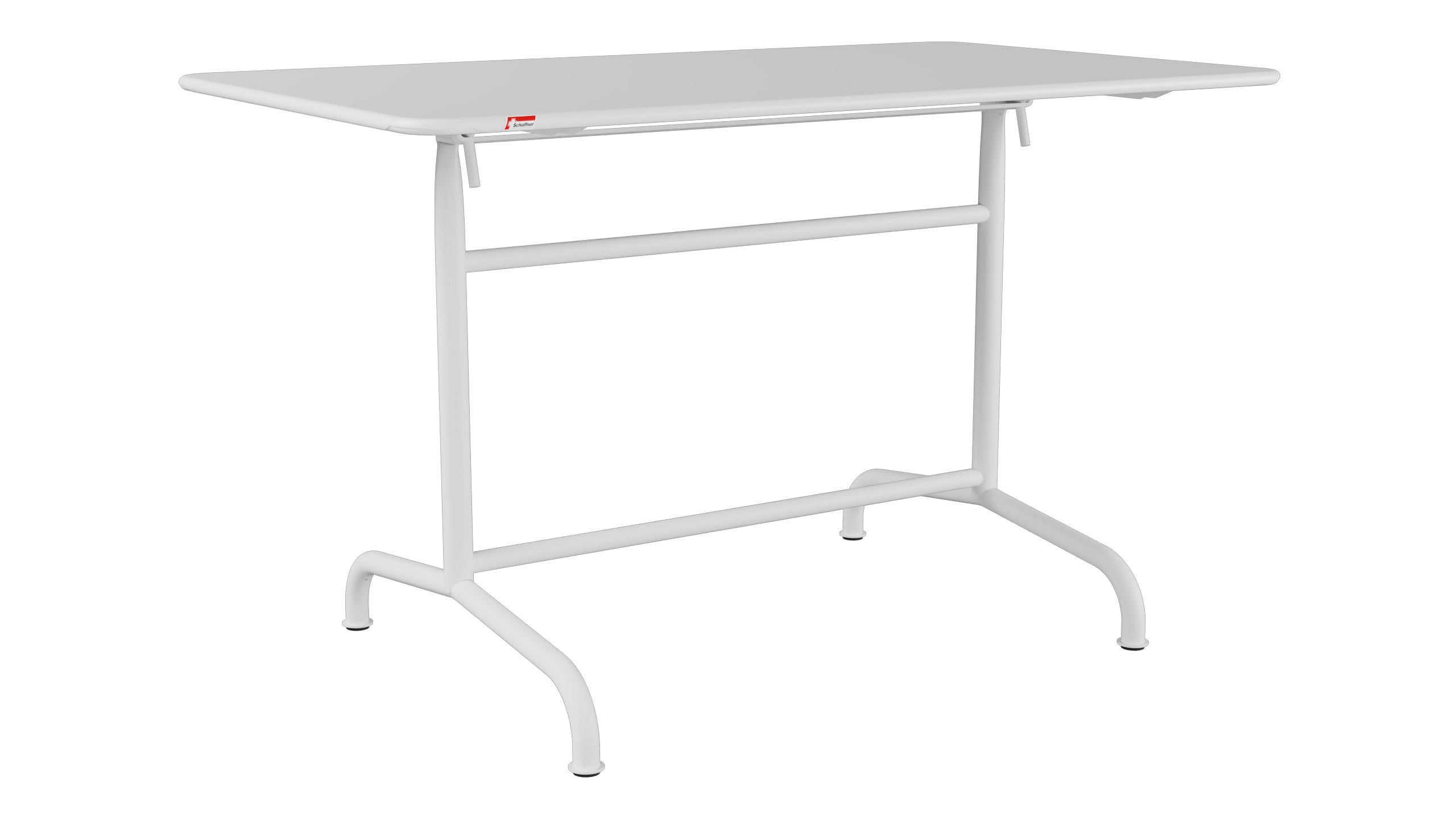Rigi Metall-Gartentisch 120x70 klappbar in Weiss präsentiert im Onlineshop von KAQTU Design AG. Gartentisch ist von Schaffner