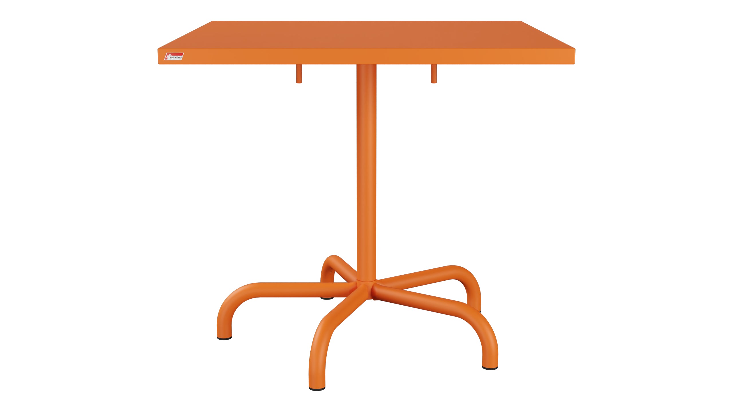 Säntis Metall-Gartentisch 80x80 klappbar in Orange präsentiert im Onlineshop von KAQTU Design AG. Gartentisch ist von Schaffner