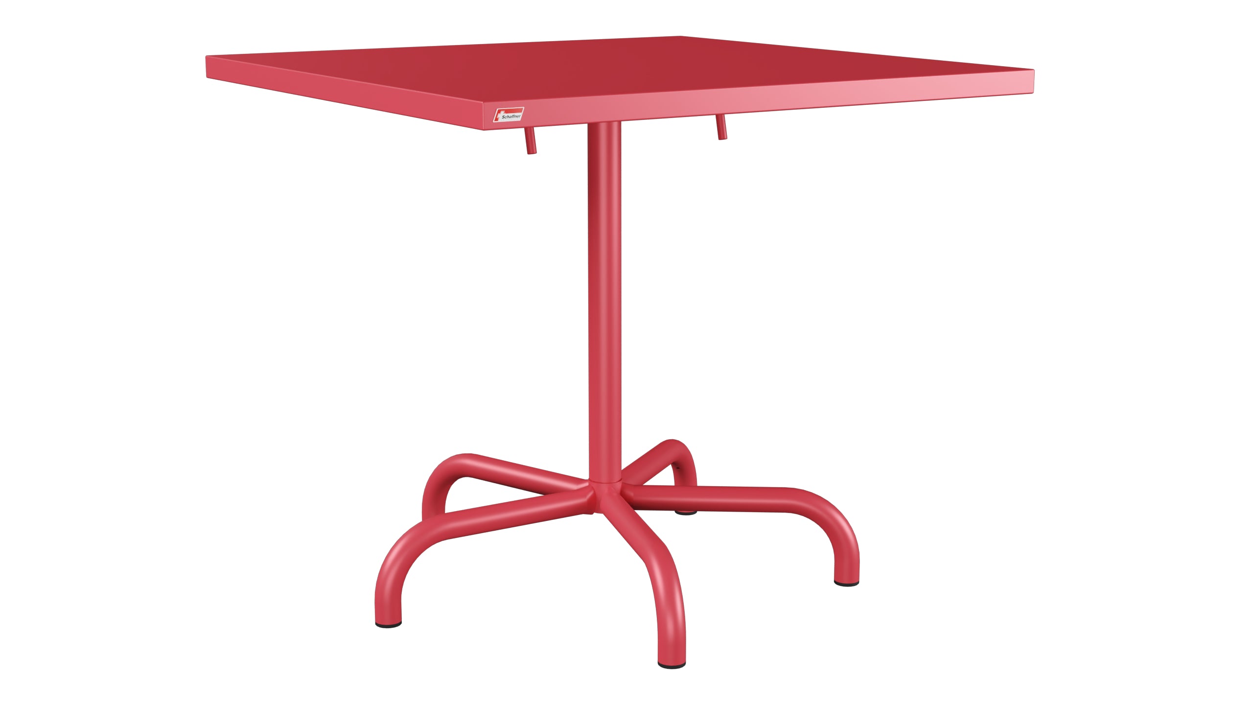 Säntis Metall-Gartentisch 80x80 klappbar in Ahornrot präsentiert im Onlineshop von KAQTU Design AG. Gartentisch ist von Schaffner