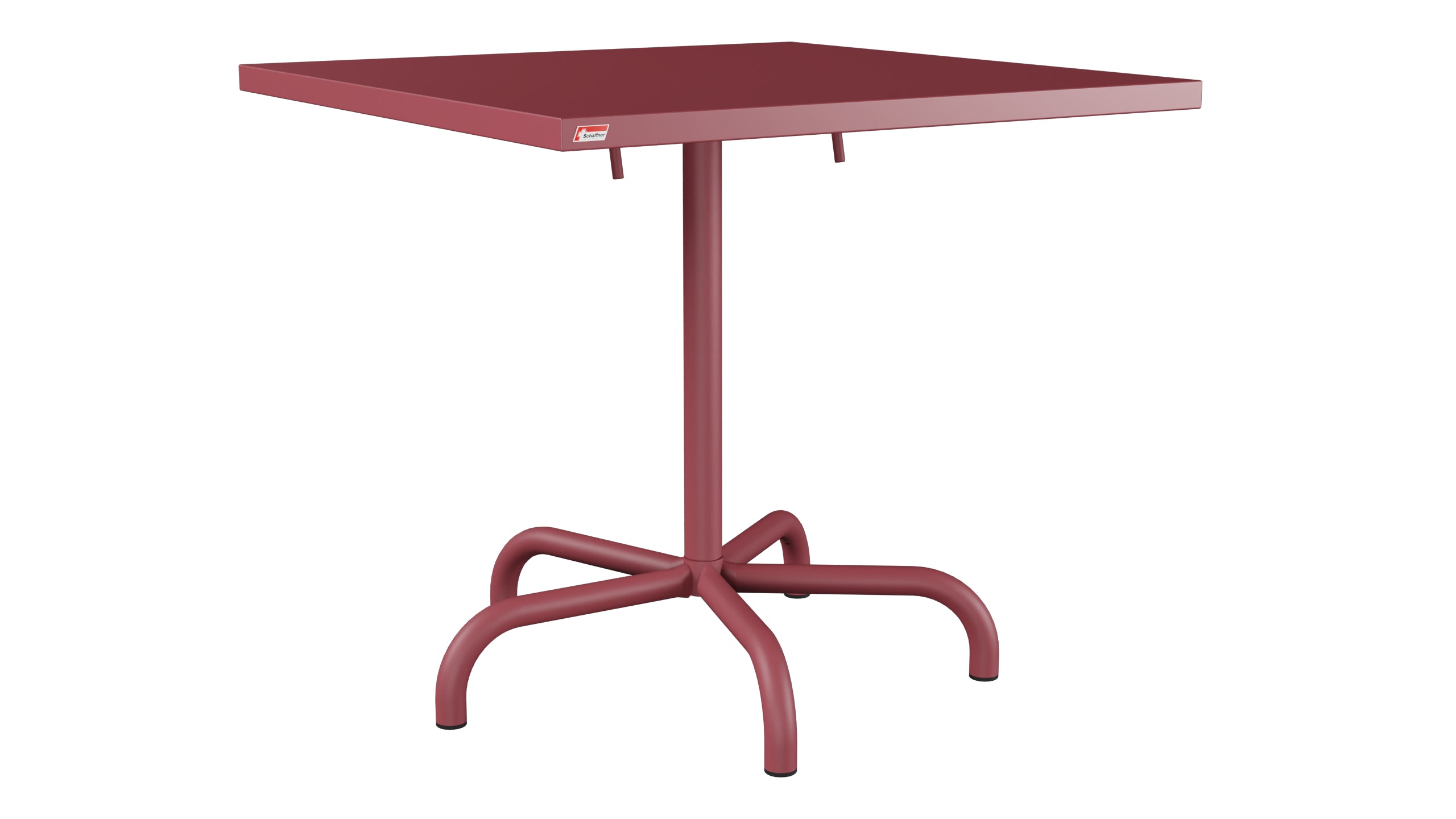 Säntis Metall-Gartentisch 80x80 klappbar in Bordeaux präsentiert im Onlineshop von KAQTU Design AG. Gartentisch ist von Schaffner