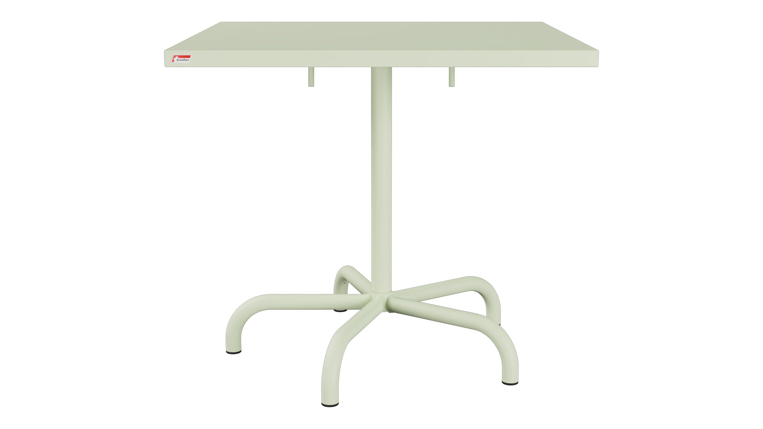 Säntis Metall-Gartentisch 80x80 klappbar in Pastellgrün präsentiert im Onlineshop von KAQTU Design AG. Gartentisch ist von Schaffner