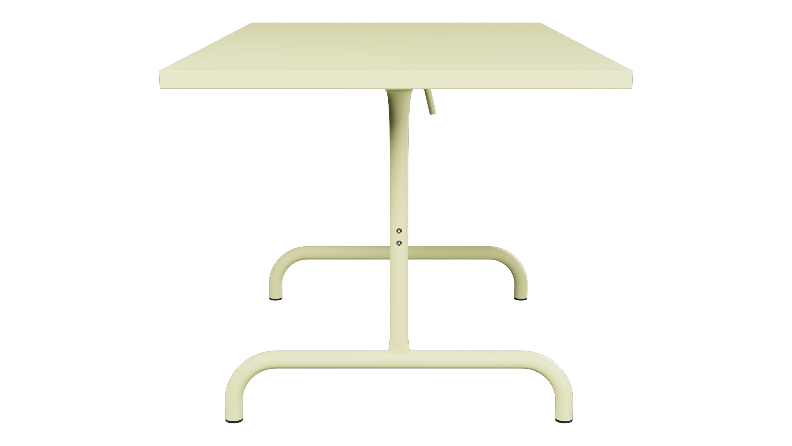 Säntis Metall-Gartentisch 140x80 klappbar in Buchsbaumgelb präsentiert im Onlineshop von KAQTU Design AG. Gartentisch ist von Schaffner