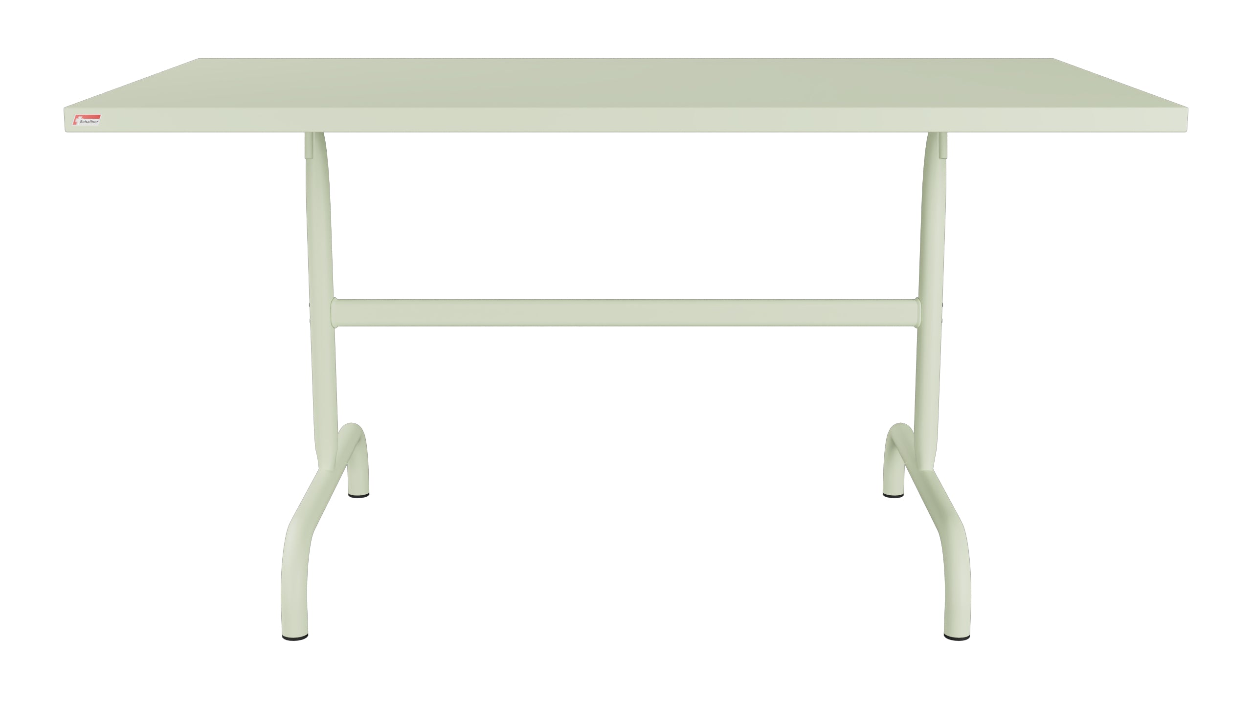 Säntis Metall-Gartentisch 140x80 klappbar in Pastellgrün präsentiert im Onlineshop von KAQTU Design AG. Gartentisch ist von Schaffner