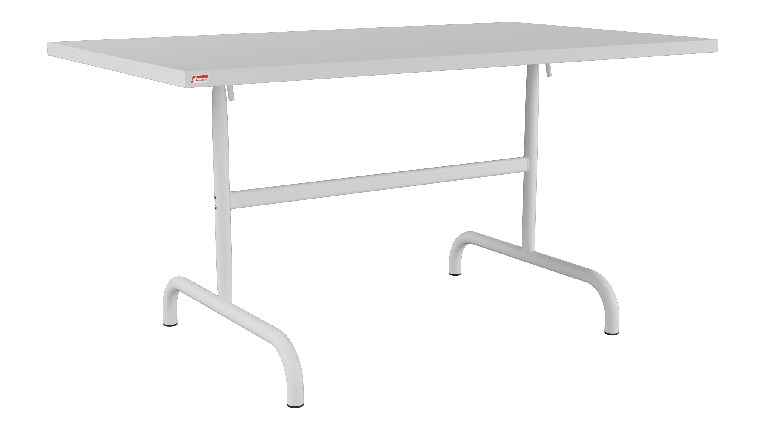 Säntis Metall-Gartentisch 140x80 klappbar in Alusilber präsentiert im Onlineshop von KAQTU Design AG. Gartentisch ist von Schaffner