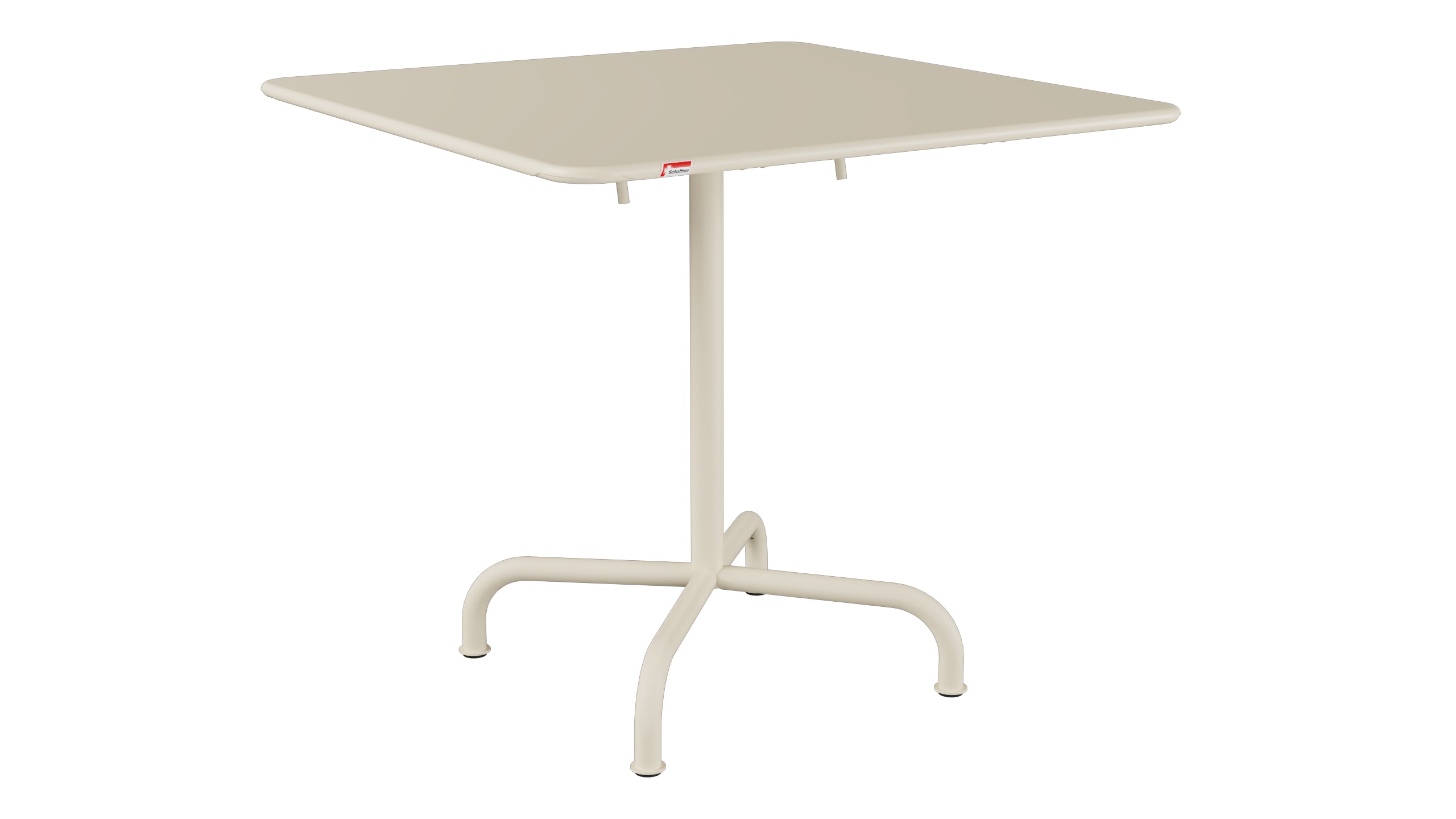 Rigi Metall-Gartentisch 80x80 klappbar in Pastellsand präsentiert im Onlineshop von KAQTU Design AG. Gartentisch ist von Schaffner