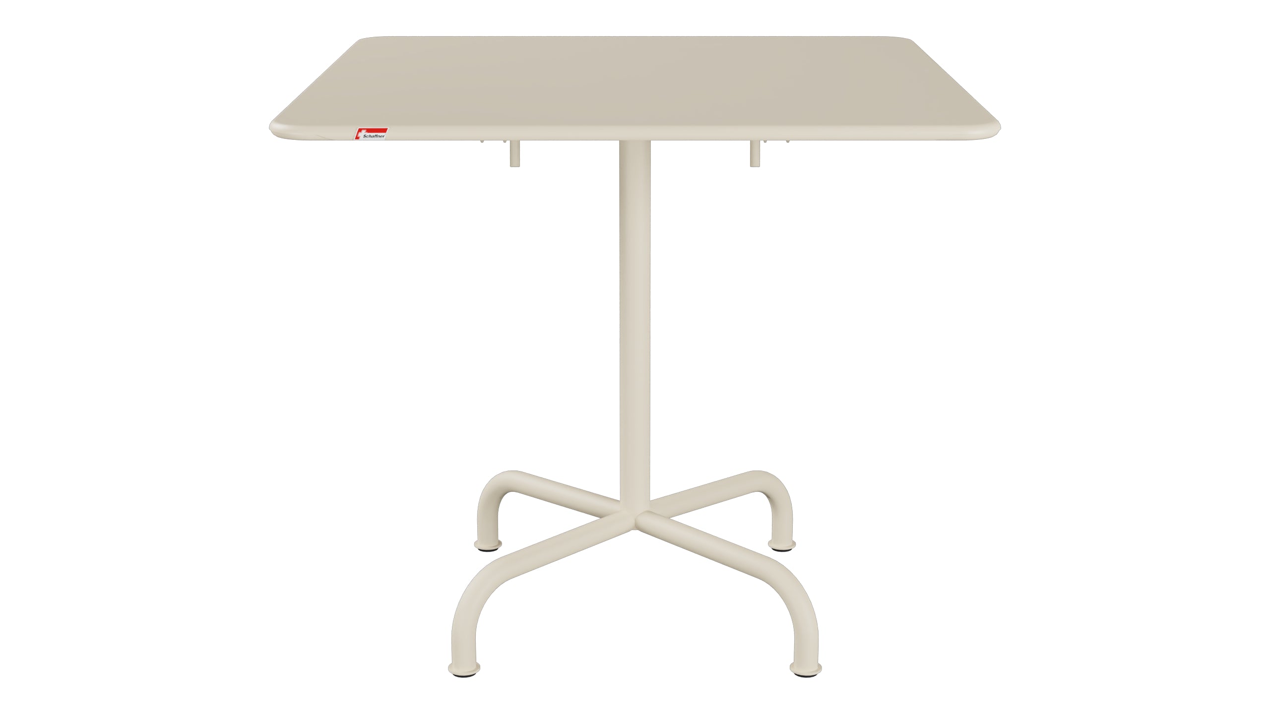 Rigi Metall-Gartentisch 80x80 klappbar in Pastellsand präsentiert im Onlineshop von KAQTU Design AG. Gartentisch ist von Schaffner