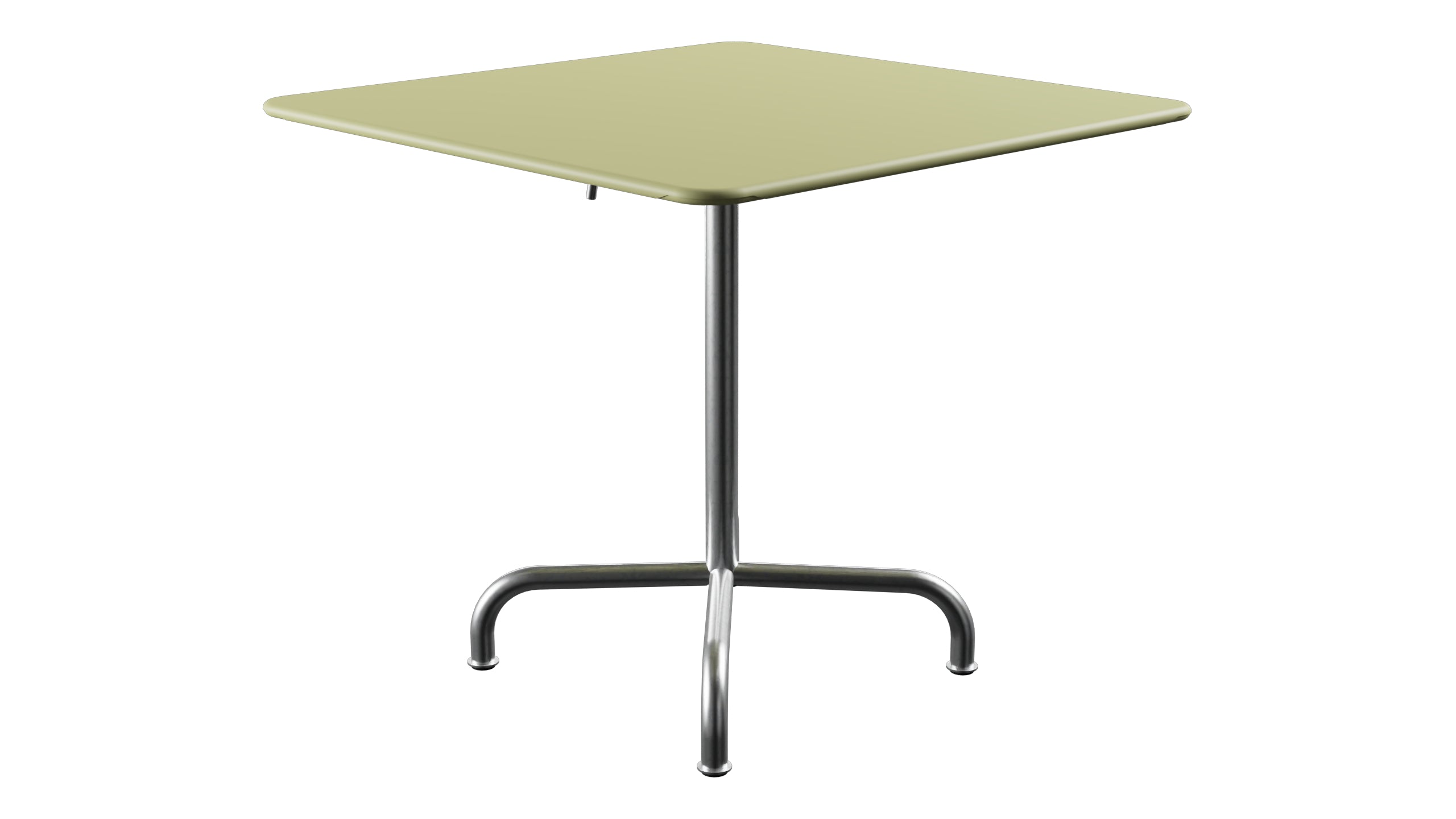 Rigi Metall-Gartentisch 80x80 klappbar in Buchsbaumgelb präsentiert im Onlineshop von KAQTU Design AG. Gartentisch ist von Schaffner