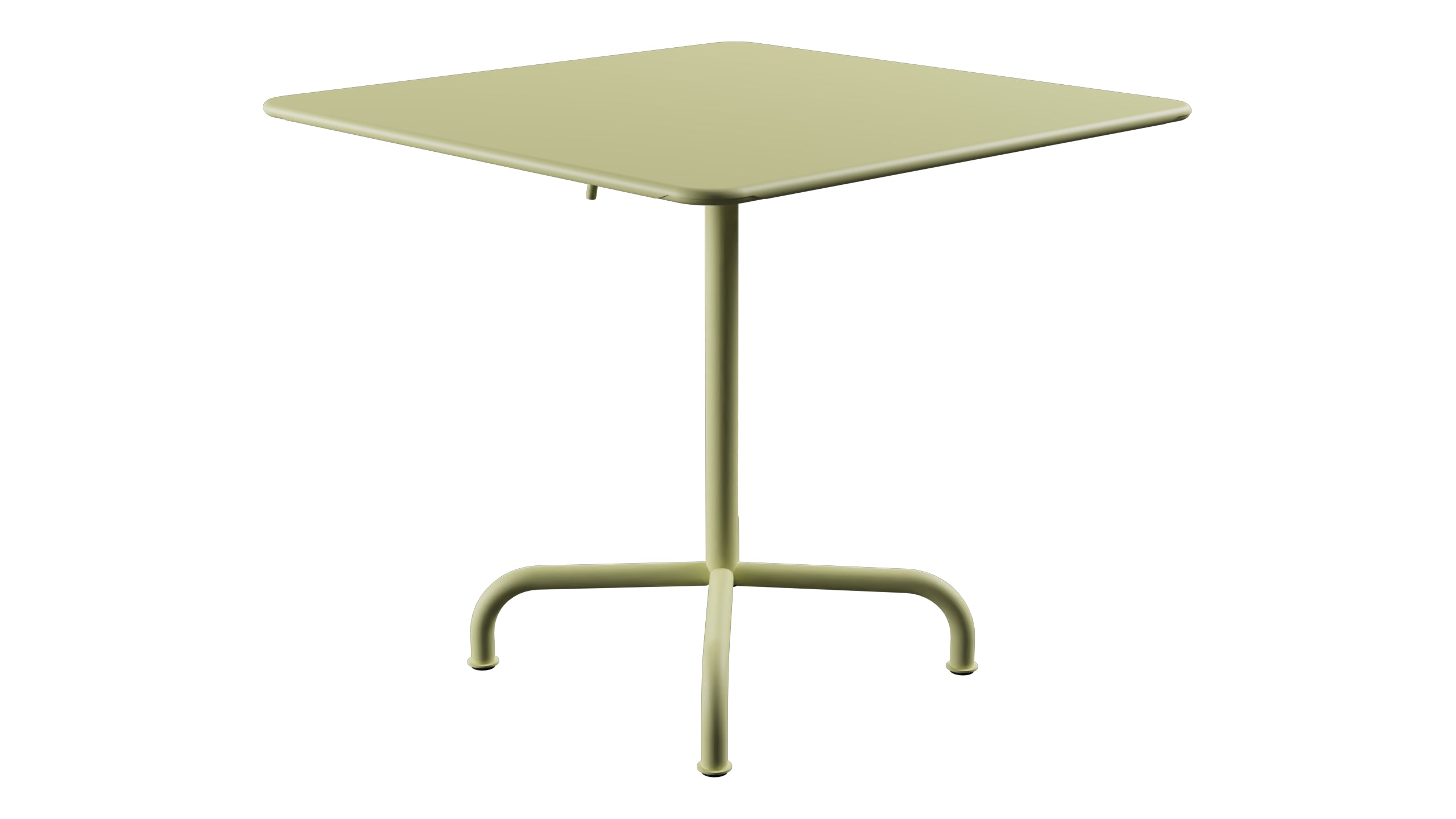 Rigi Metall-Gartentisch 80x80 klappbar in Buchsbaumgelb präsentiert im Onlineshop von KAQTU Design AG. Gartentisch ist von Schaffner