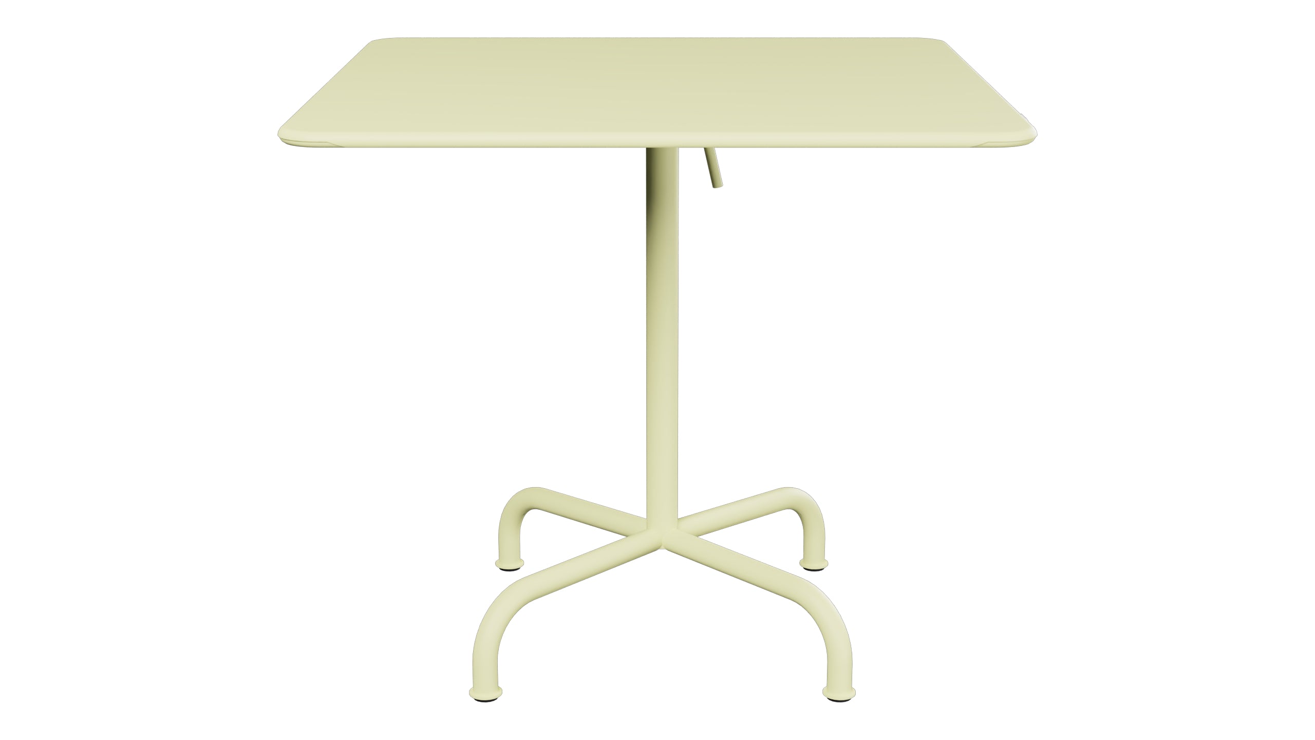 Rigi Metall-Gartentisch 80x80 klappbar in Buchsbaumgelb präsentiert im Onlineshop von KAQTU Design AG. Gartentisch ist von Schaffner