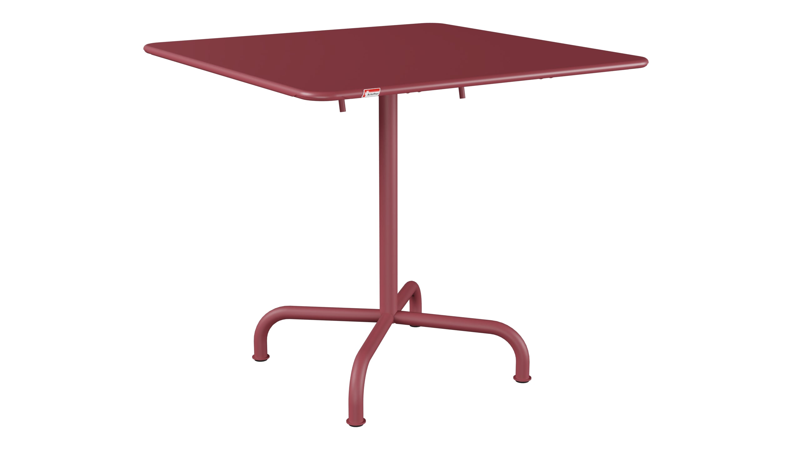 Rigi Metall-Gartentisch 80x80 klappbar in Bordeaux präsentiert im Onlineshop von KAQTU Design AG. Gartentisch ist von Schaffner