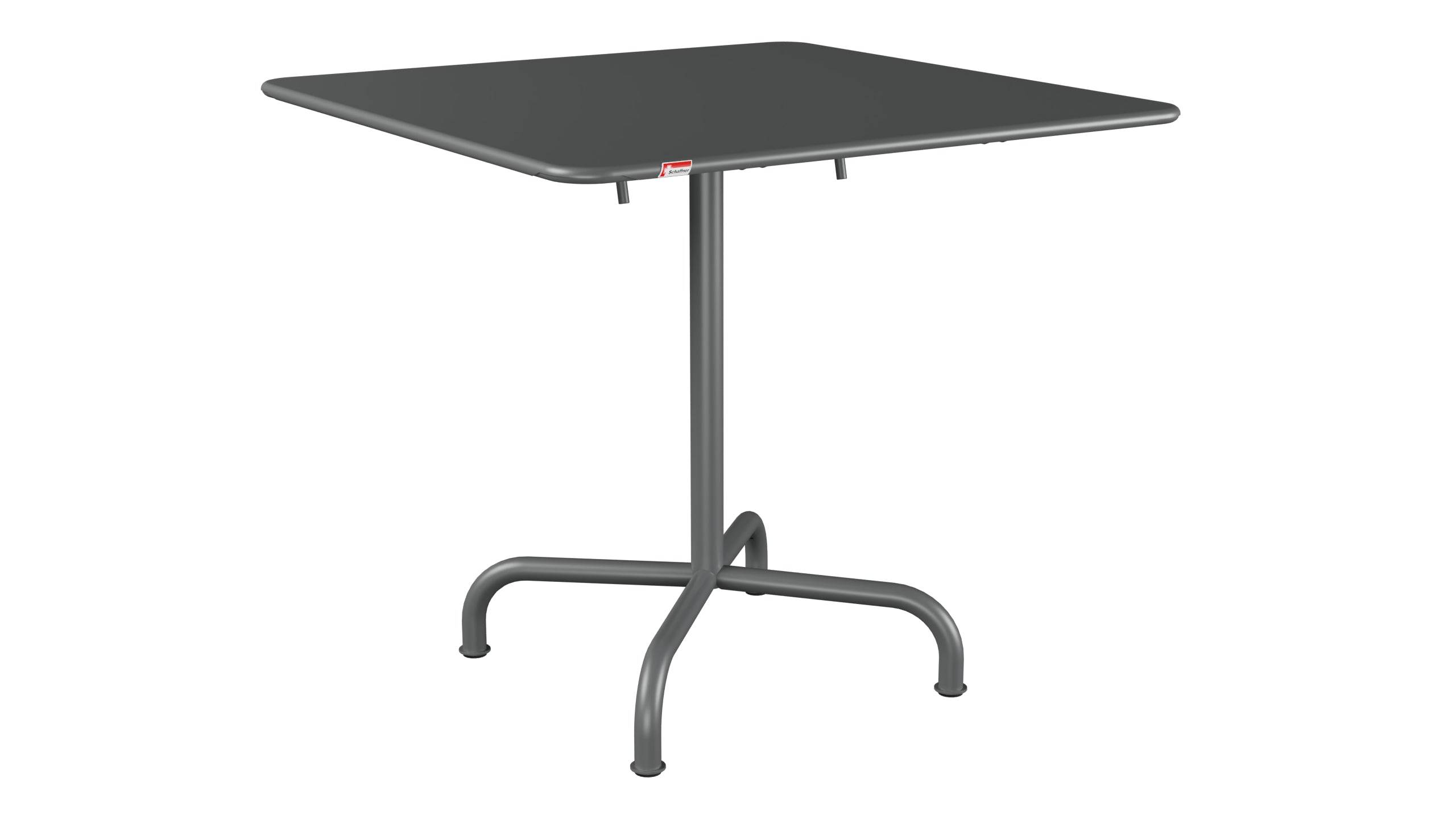 Rigi Metall-Gartentisch 80x80 klappbar in Graphit präsentiert im Onlineshop von KAQTU Design AG. Gartentisch ist von Schaffner