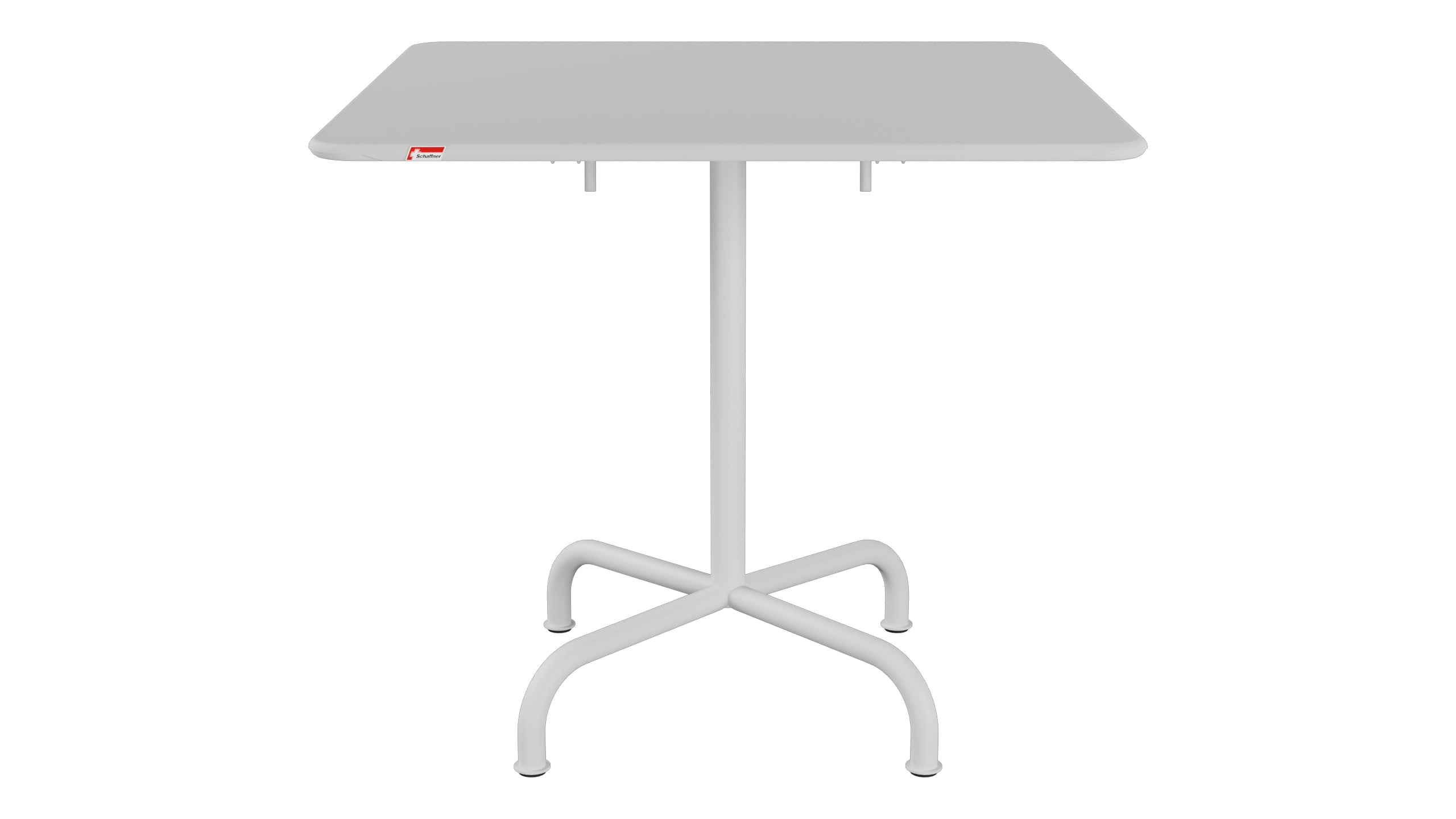 Rigi Metall-Gartentisch 80x80 klappbar in Alusilber präsentiert im Onlineshop von KAQTU Design AG. Gartentisch ist von Schaffner