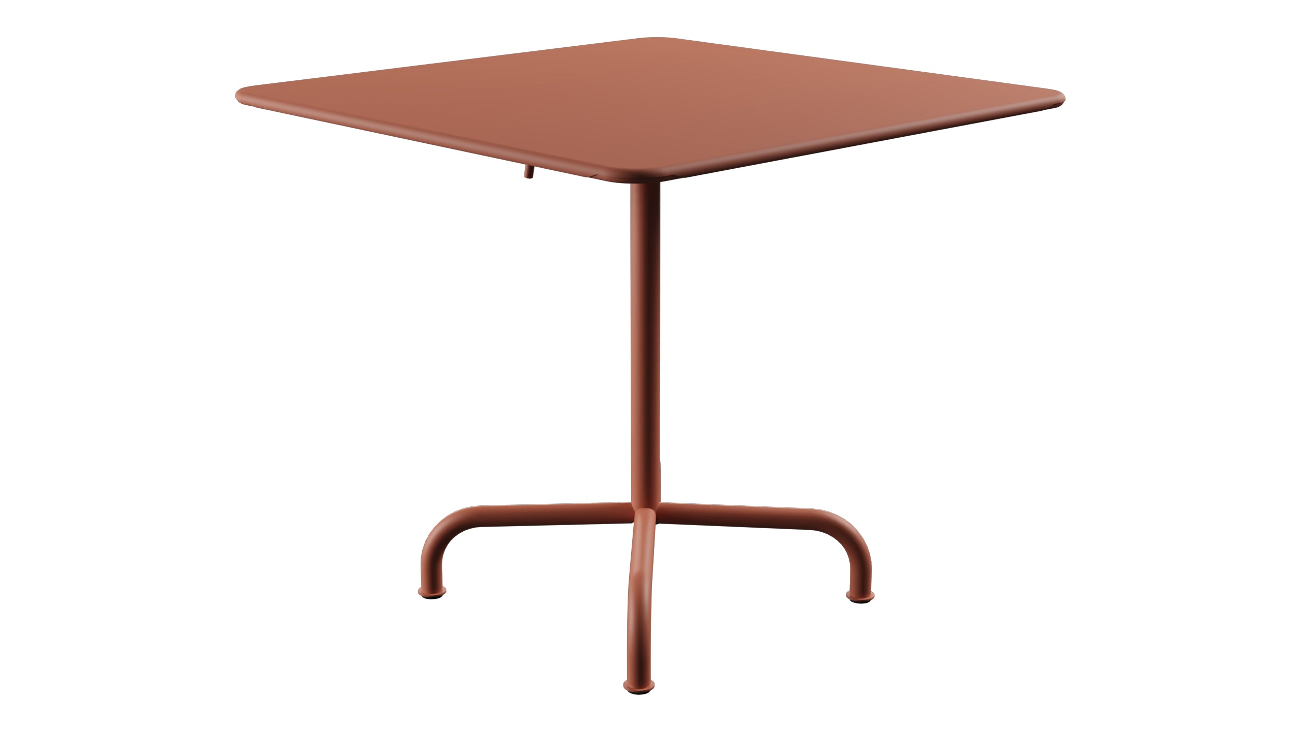 Rigi Metall-Gartentisch 80x80 klappbar in Pastellterracotta präsentiert im Onlineshop von KAQTU Design AG. Gartentisch ist von Schaffner