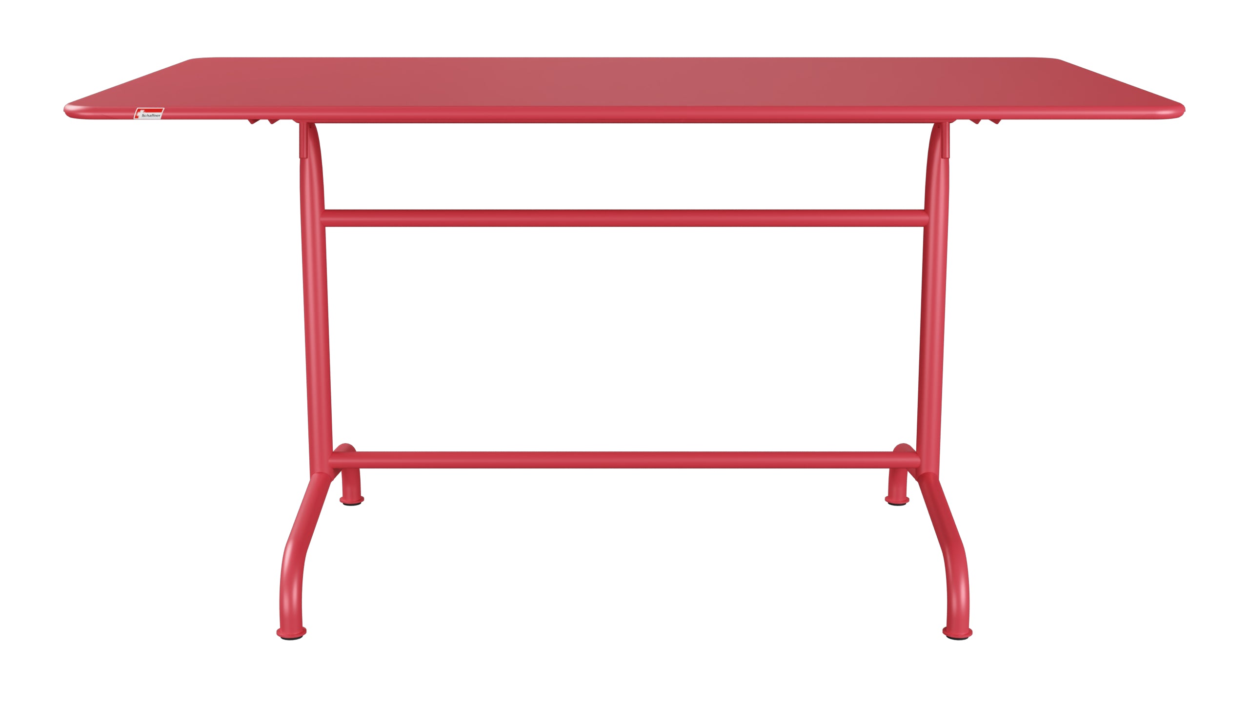 Rigi Metall-Gartentisch 140x80 klappbar in Ahornrot präsentiert im Onlineshop von KAQTU Design AG. Gartentisch ist von Schaffner