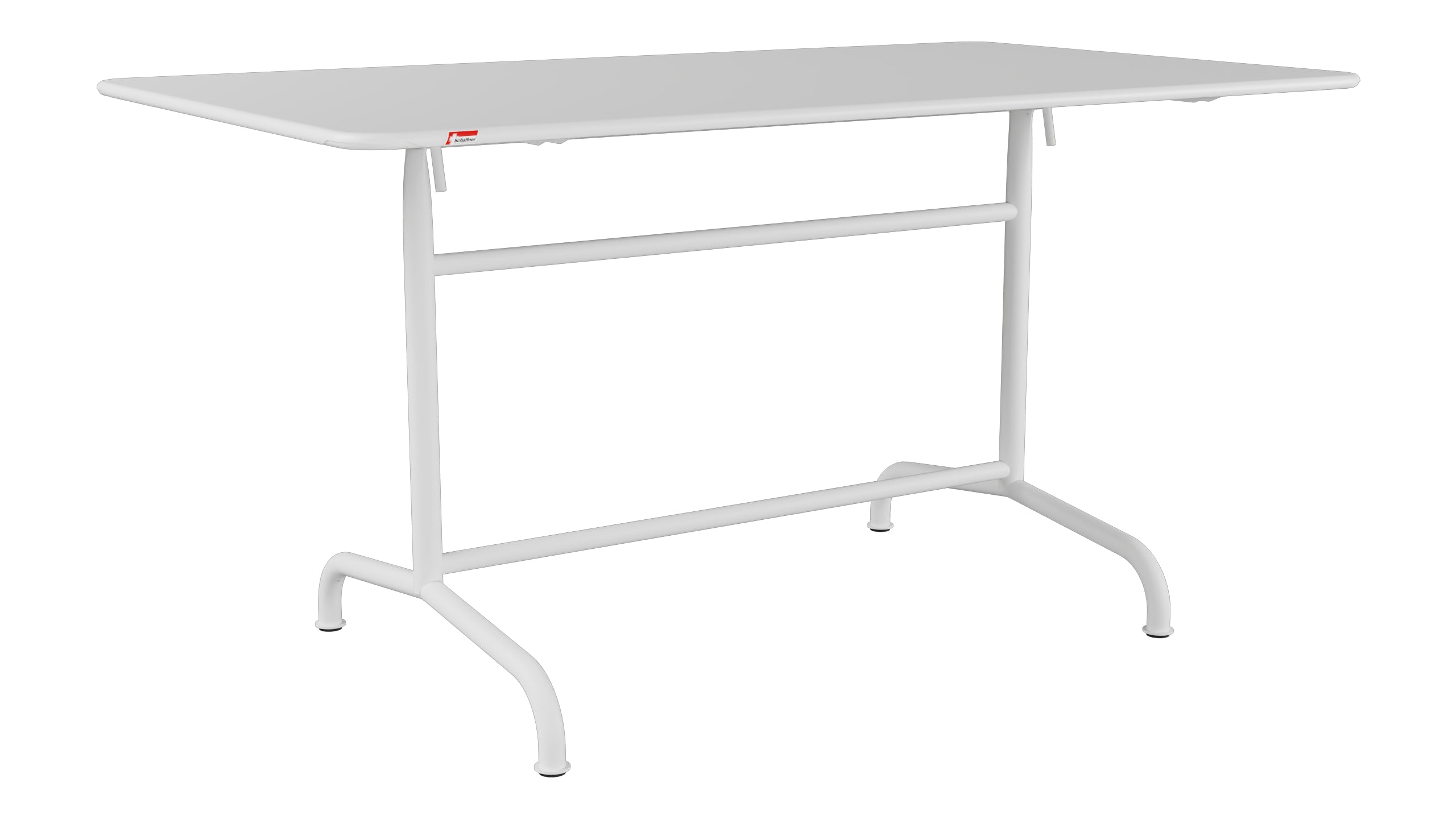 Rigi Metall-Gartentisch 140x80 klappbar in Weiss präsentiert im Onlineshop von KAQTU Design AG. Gartentisch ist von Schaffner