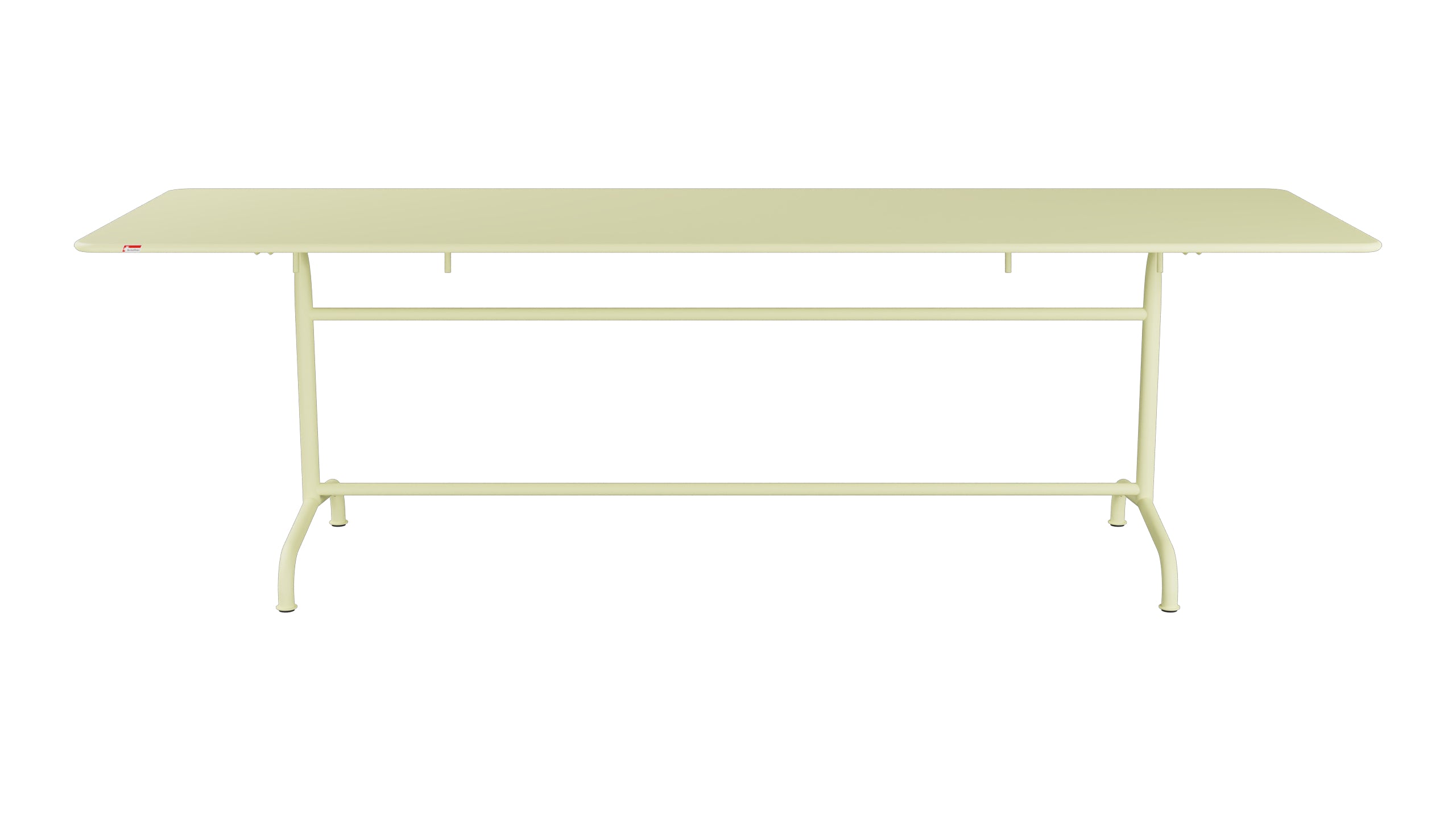 Rigi Metall-Gartentisch 240x80 klappbar in Buchsbaumgelb präsentiert im Onlineshop von KAQTU Design AG. Gartentisch ist von Schaffner