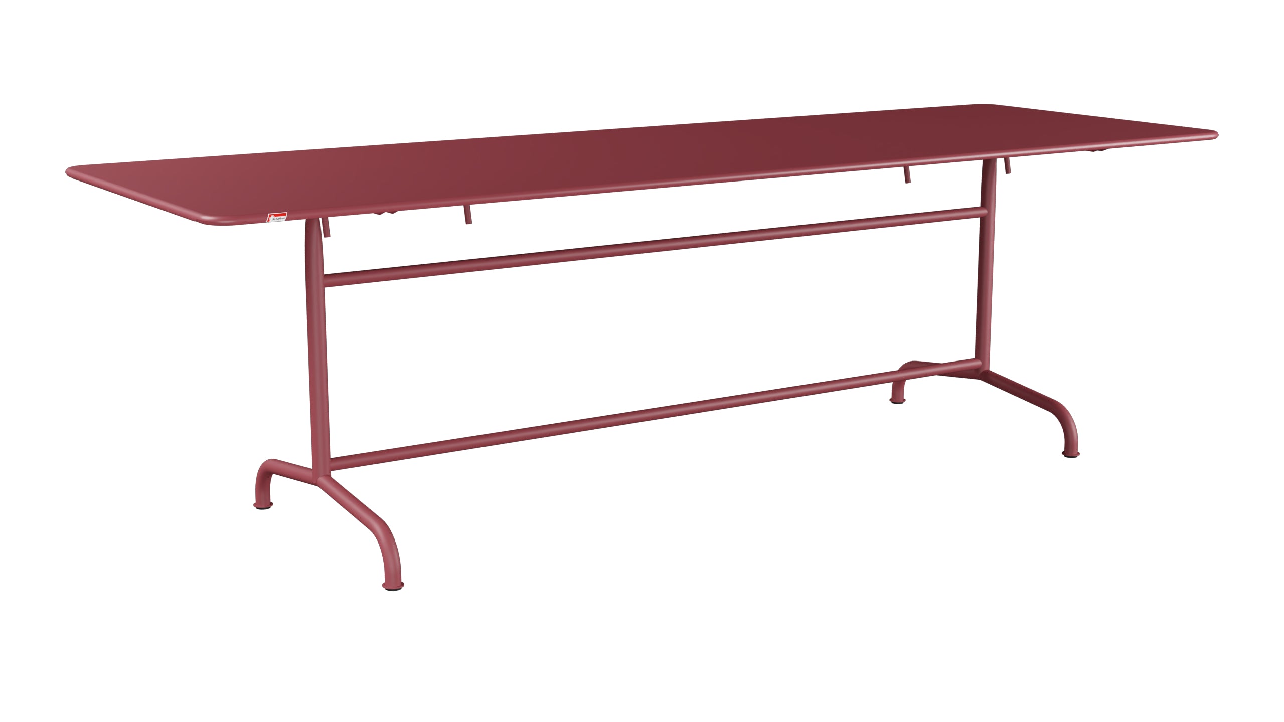 Rigi Metall-Gartentisch 240x80 klappbar in Bordeaux präsentiert im Onlineshop von KAQTU Design AG. Gartentisch ist von Schaffner