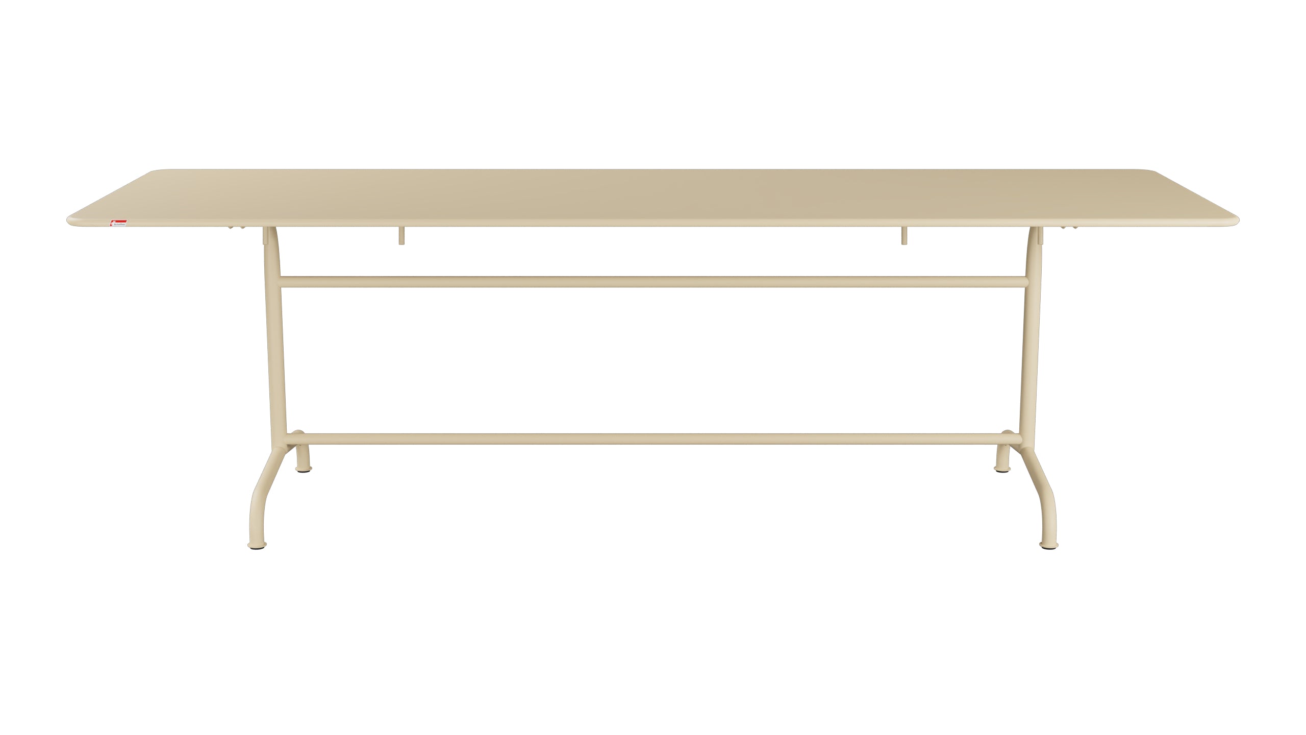 Rigi Metall-Gartentisch 240x80 klappbar in Pastellbraun präsentiert im Onlineshop von KAQTU Design AG. Gartentisch ist von Schaffner