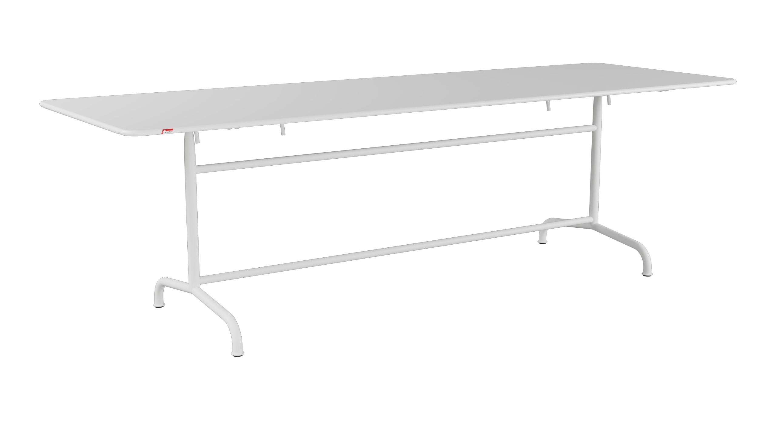 Rigi Metall-Gartentisch 240x80 klappbar in Weiss präsentiert im Onlineshop von KAQTU Design AG. Gartentisch ist von Schaffner