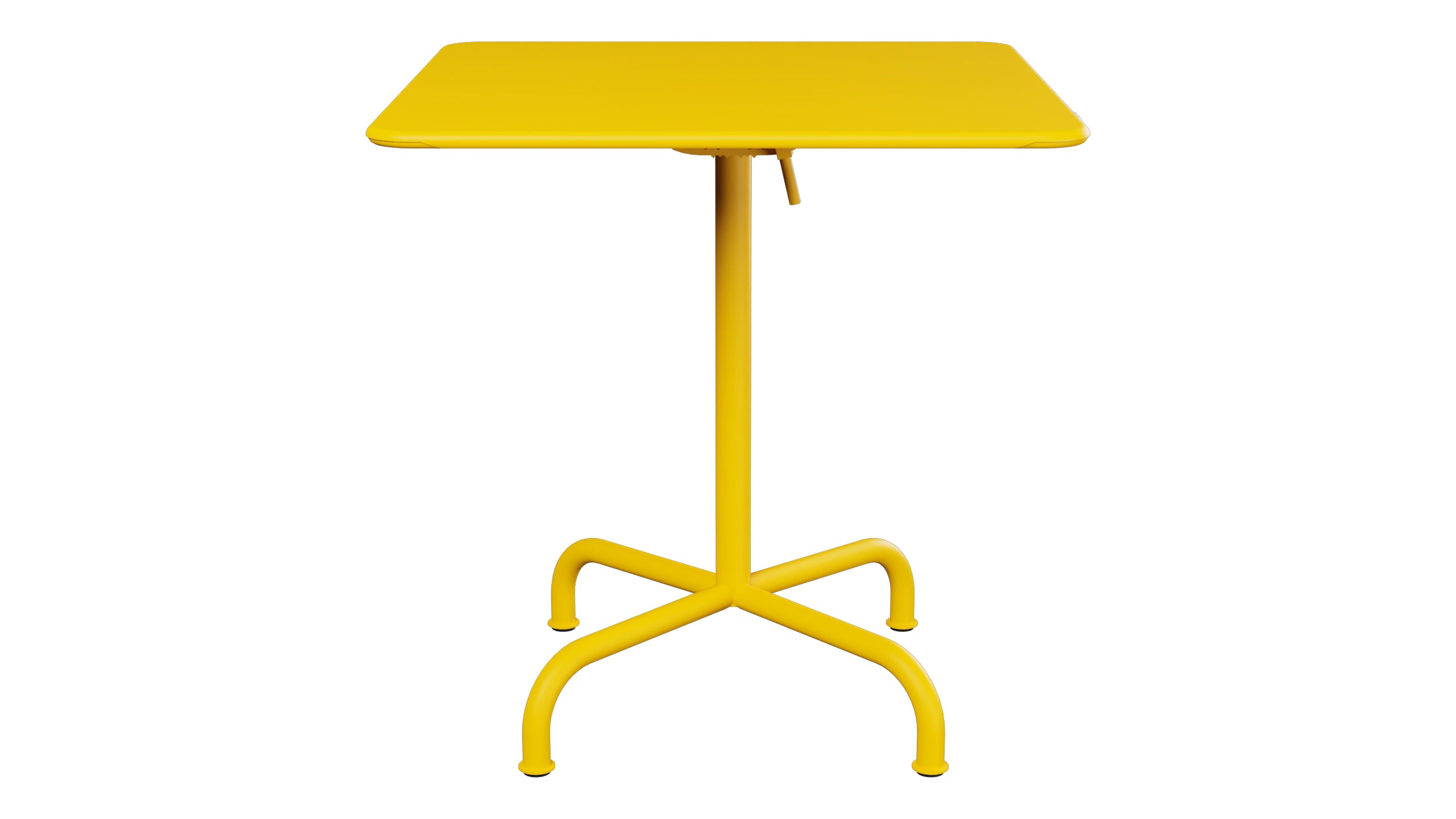 Rigi Metall-Gartentisch 70x70 klappbar in Gelb präsentiert im Onlineshop von KAQTU Design AG. Gartentisch ist von Schaffner