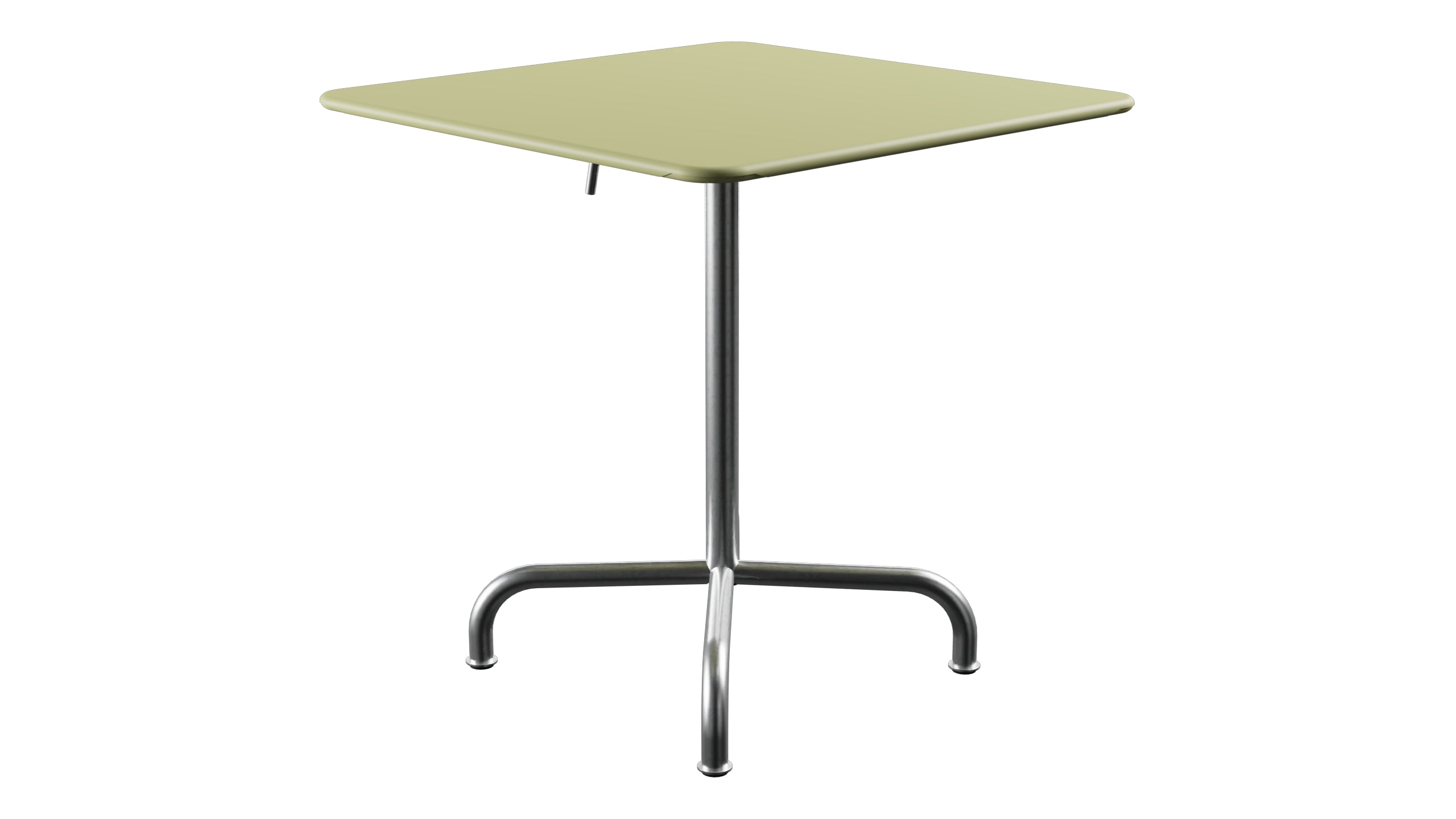 Rigi Metall-Gartentisch 70x70 klappbar in Buchsbaumgelb präsentiert im Onlineshop von KAQTU Design AG. Gartentisch ist von Schaffner