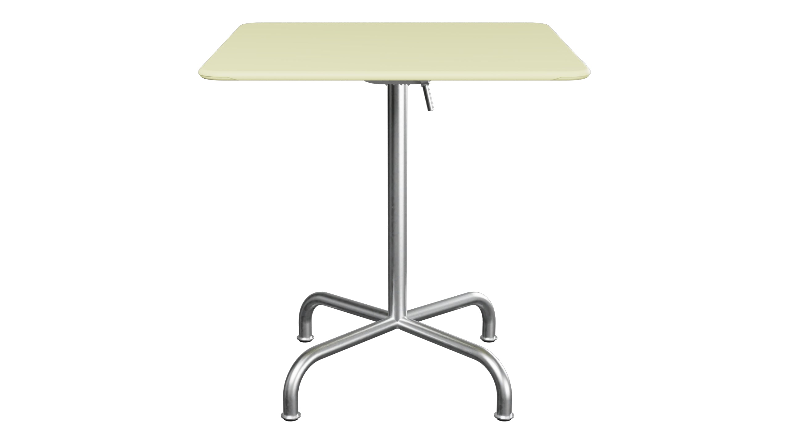 Rigi Metall-Gartentisch 70x70 klappbar in Buchsbaumgelb präsentiert im Onlineshop von KAQTU Design AG. Gartentisch ist von Schaffner