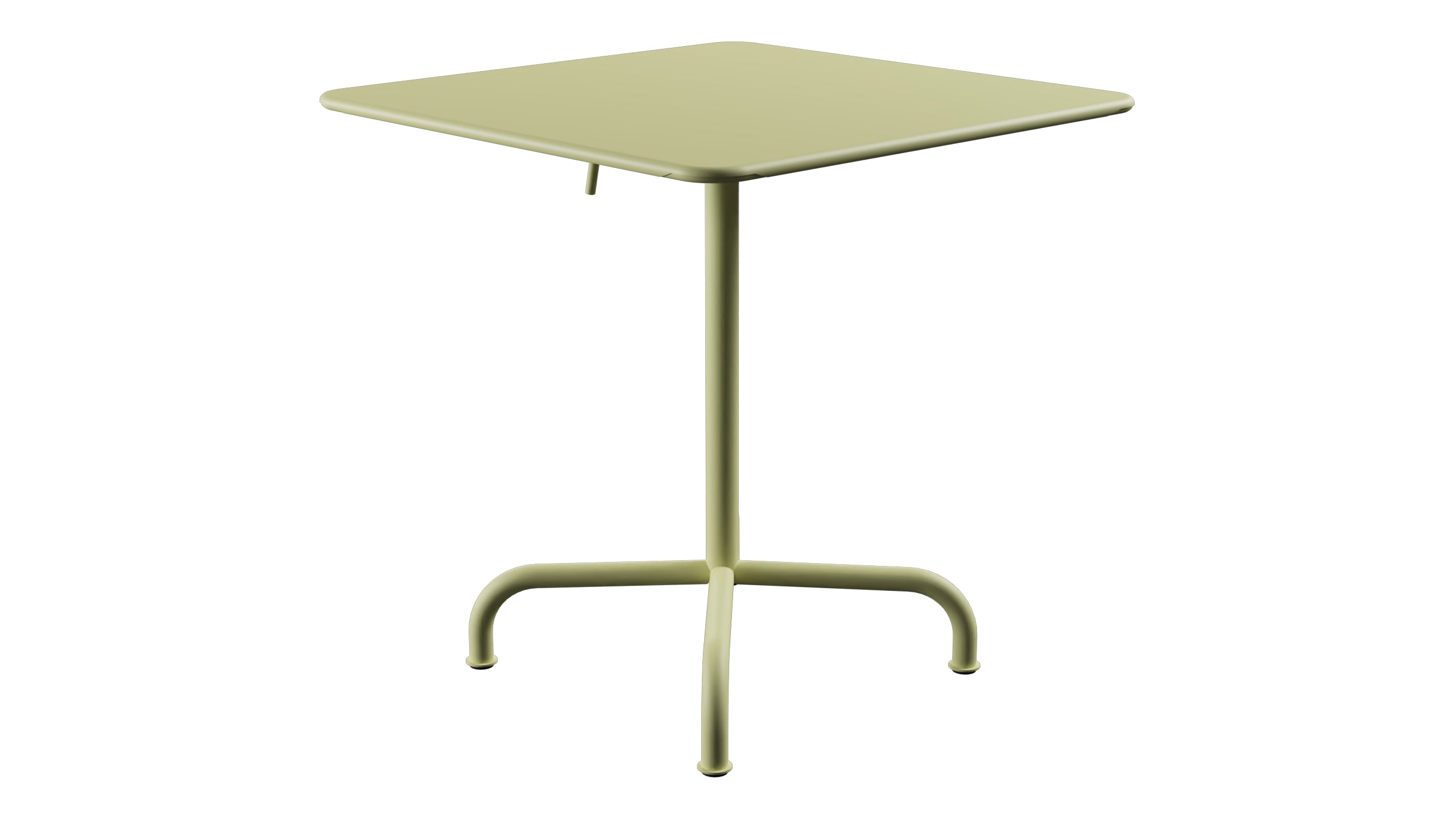 Rigi Metall-Gartentisch 70x70 klappbar in Buchsbaumgelb präsentiert im Onlineshop von KAQTU Design AG. Gartentisch ist von Schaffner