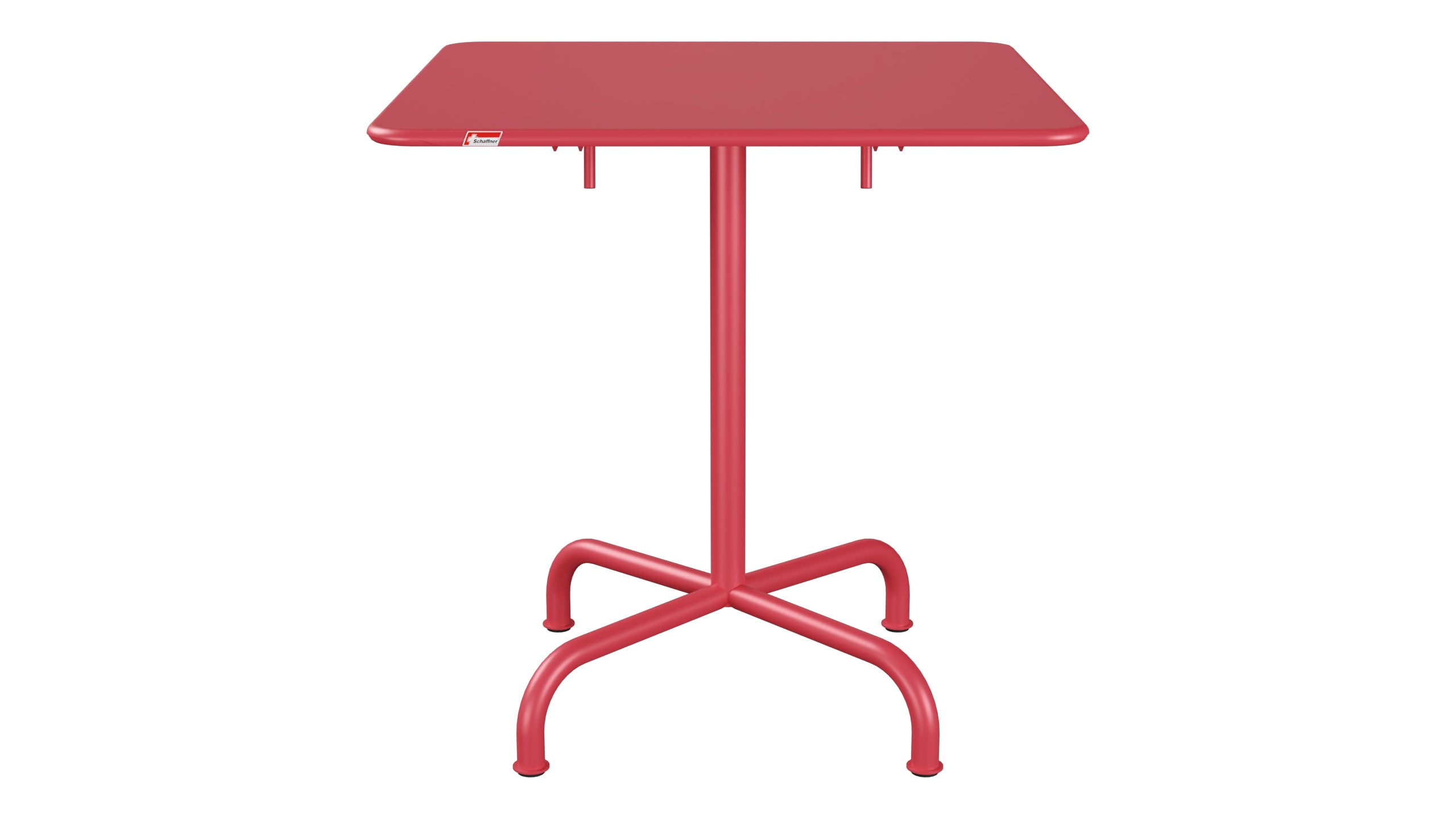 Rigi Metall-Gartentisch 70x70 klappbar in Ahornrot präsentiert im Onlineshop von KAQTU Design AG. Gartentisch ist von Schaffner