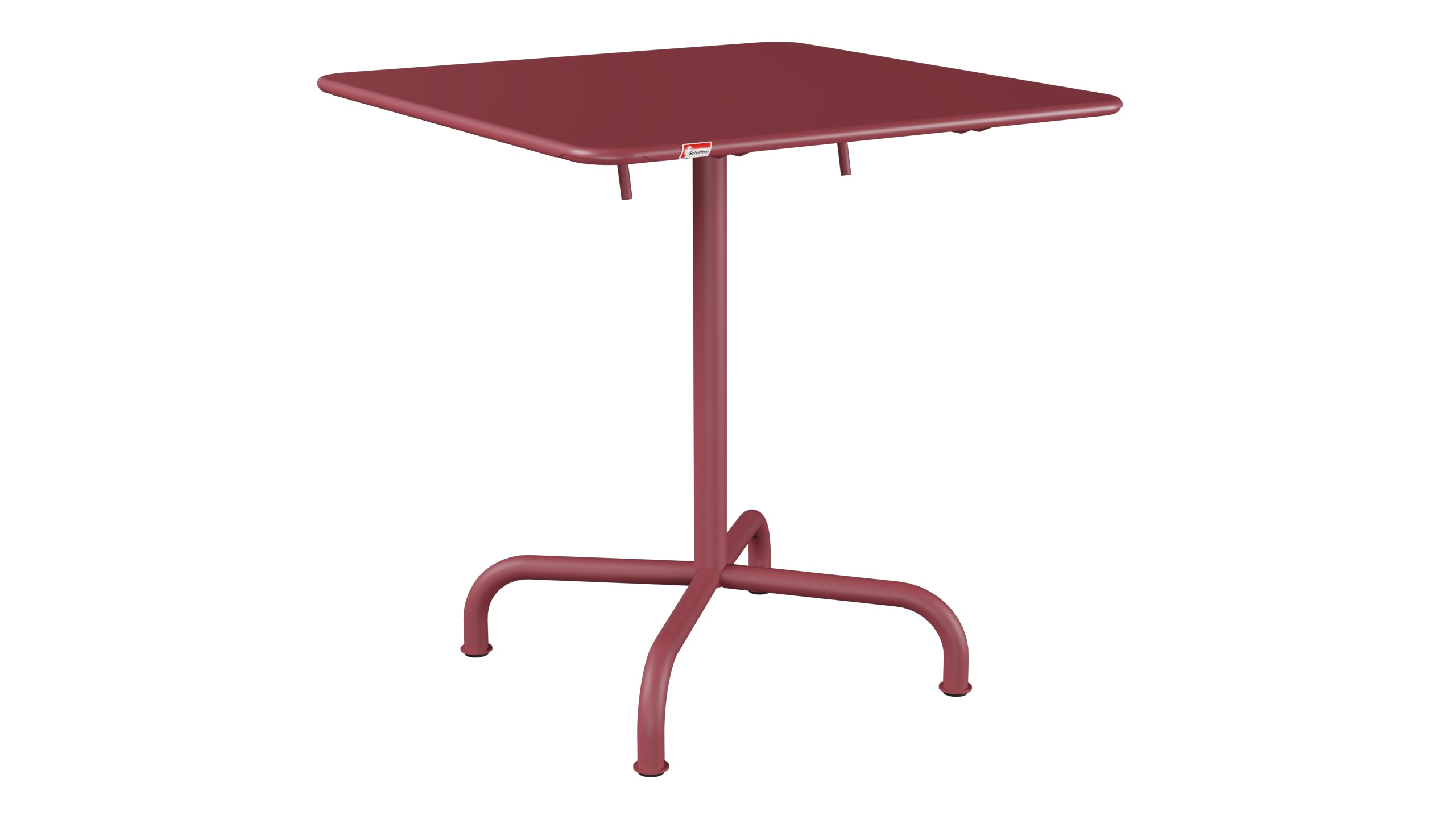 Rigi Metall-Gartentisch 70x70 klappbar in Bordeaux präsentiert im Onlineshop von KAQTU Design AG. Gartentisch ist von Schaffner