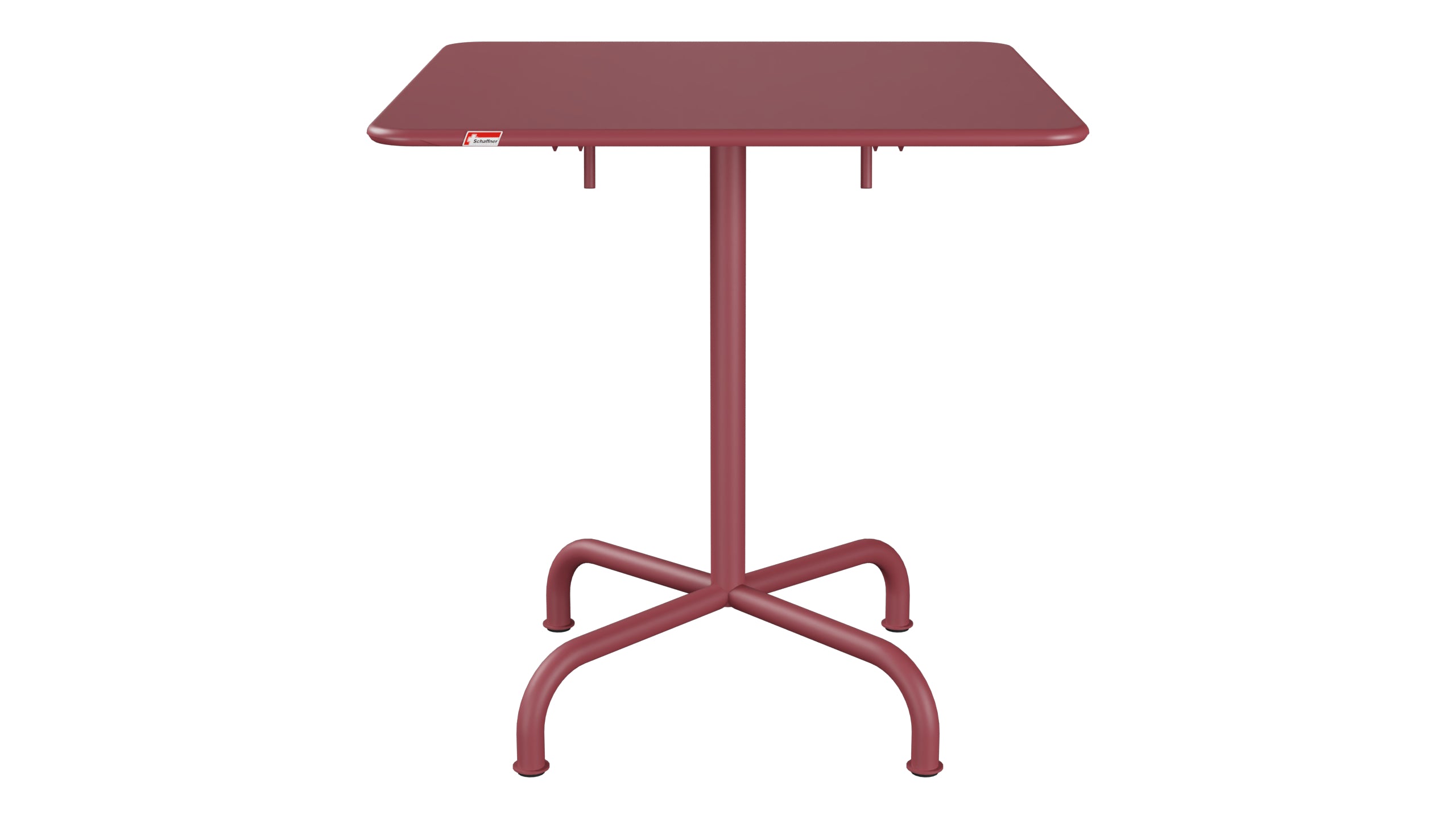 Rigi Metall-Gartentisch 70x70 klappbar in Bordeaux präsentiert im Onlineshop von KAQTU Design AG. Gartentisch ist von Schaffner