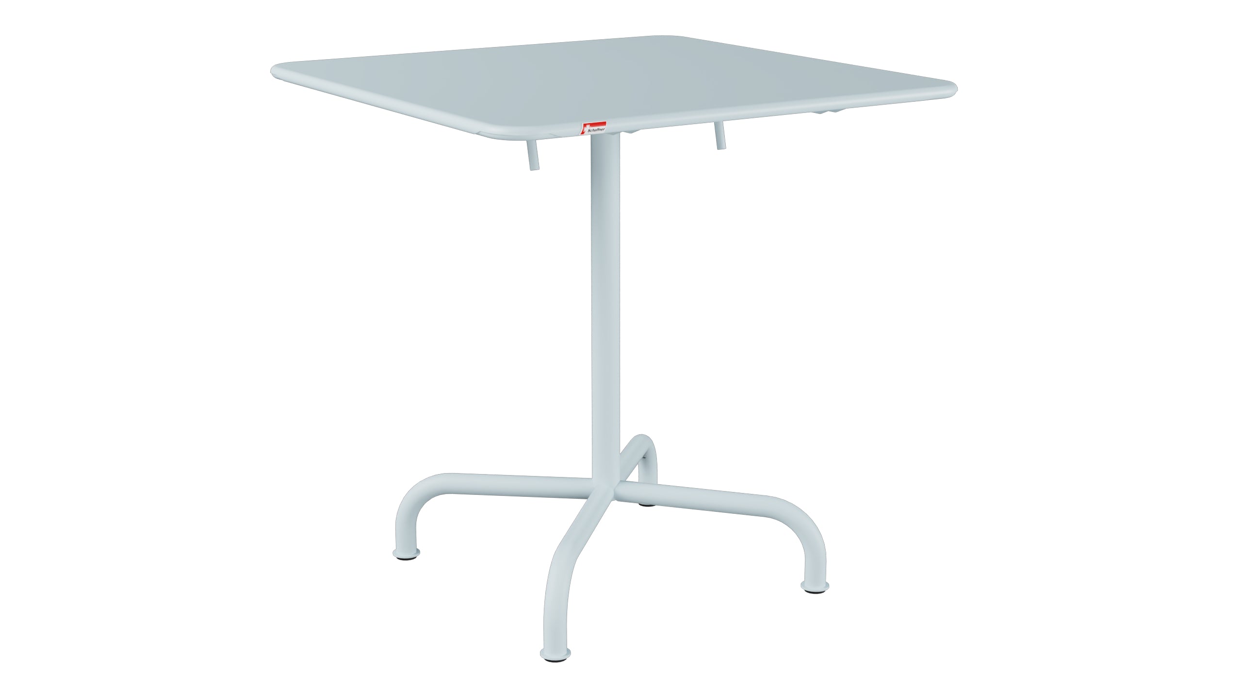 Rigi Metall-Gartentisch 70x70 klappbar in Pastellblau präsentiert im Onlineshop von KAQTU Design AG. Gartentisch ist von Schaffner