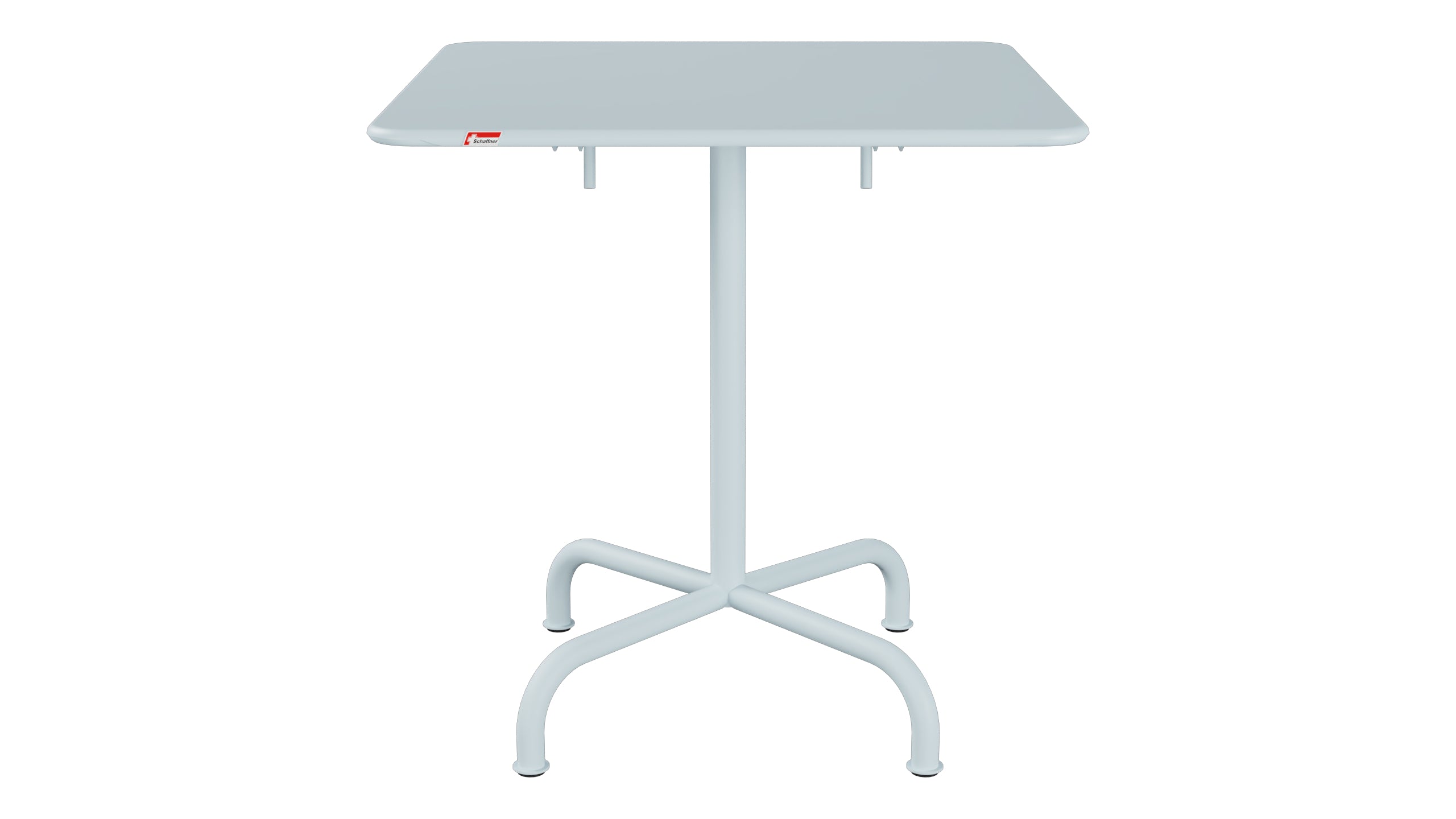 Rigi Metall-Gartentisch 70x70 klappbar in Pastellblau präsentiert im Onlineshop von KAQTU Design AG. Gartentisch ist von Schaffner