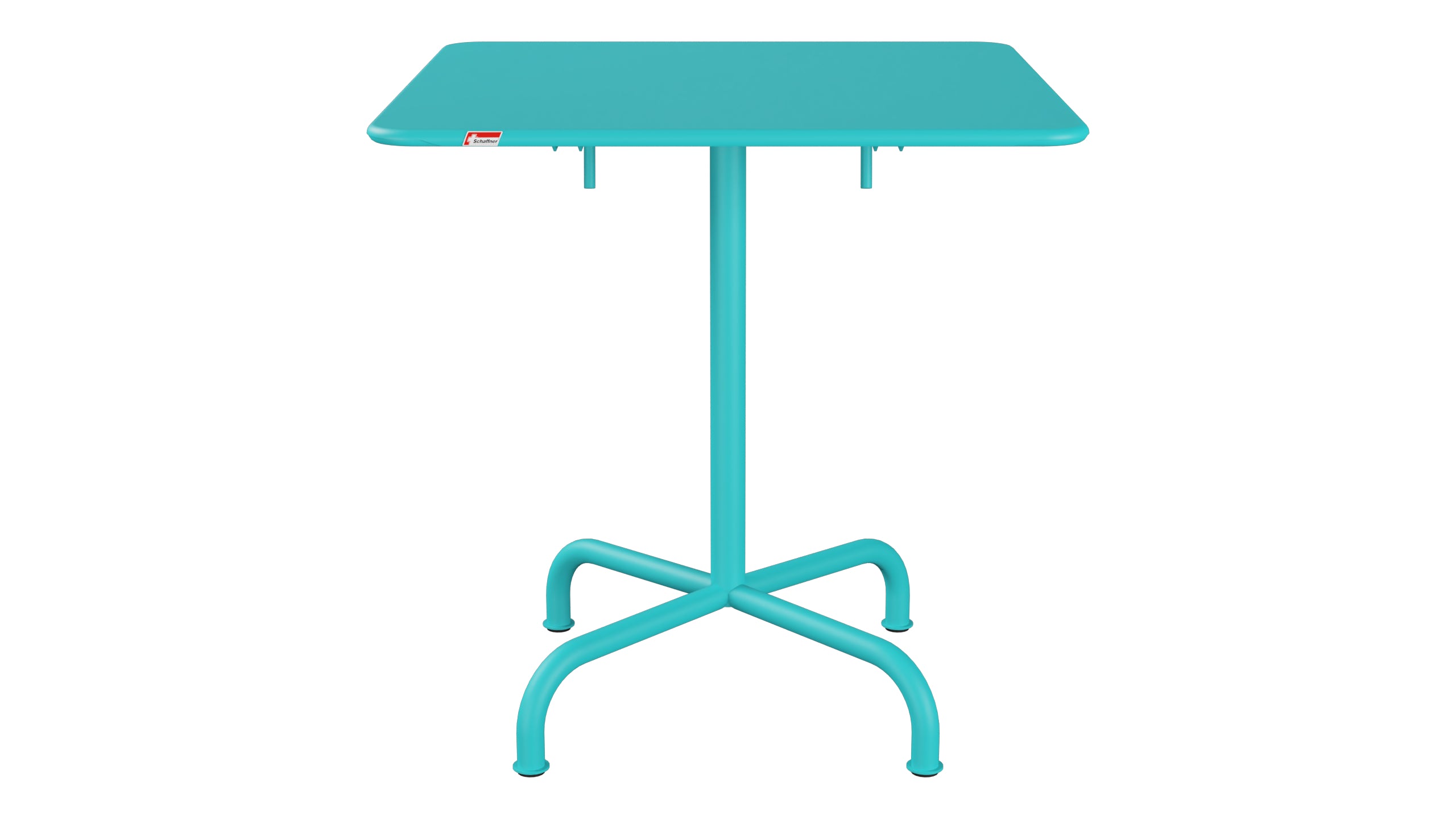 Rigi Metall-Gartentisch 70x70 klappbar in Türkis präsentiert im Onlineshop von KAQTU Design AG. Gartentisch ist von Schaffner