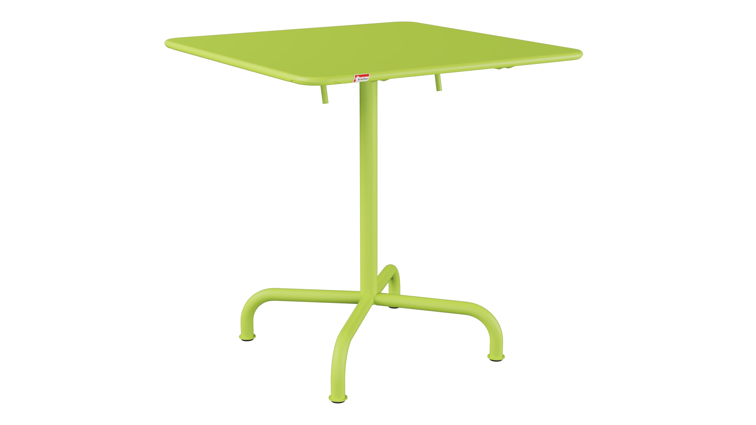 Rigi Metall-Gartentisch 70x70 klappbar in Hellgrün präsentiert im Onlineshop von KAQTU Design AG. Gartentisch ist von Schaffner