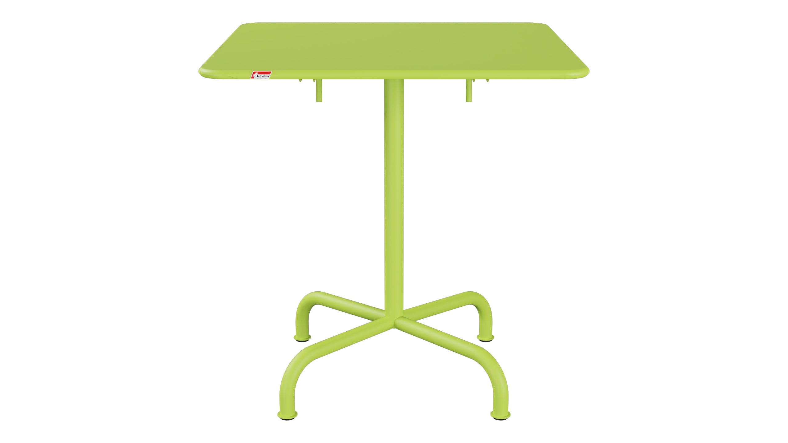 Rigi Metall-Gartentisch 70x70 klappbar in Hellgrün präsentiert im Onlineshop von KAQTU Design AG. Gartentisch ist von Schaffner