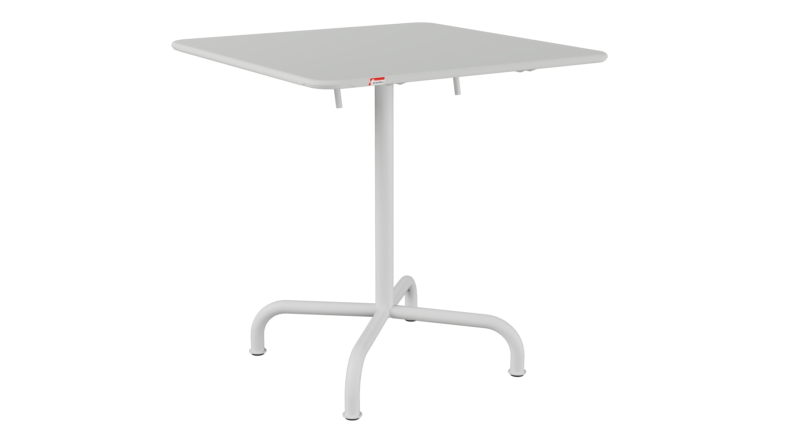 Rigi Metall-Gartentisch 70x70 klappbar in Alusilber präsentiert im Onlineshop von KAQTU Design AG. Gartentisch ist von Schaffner
