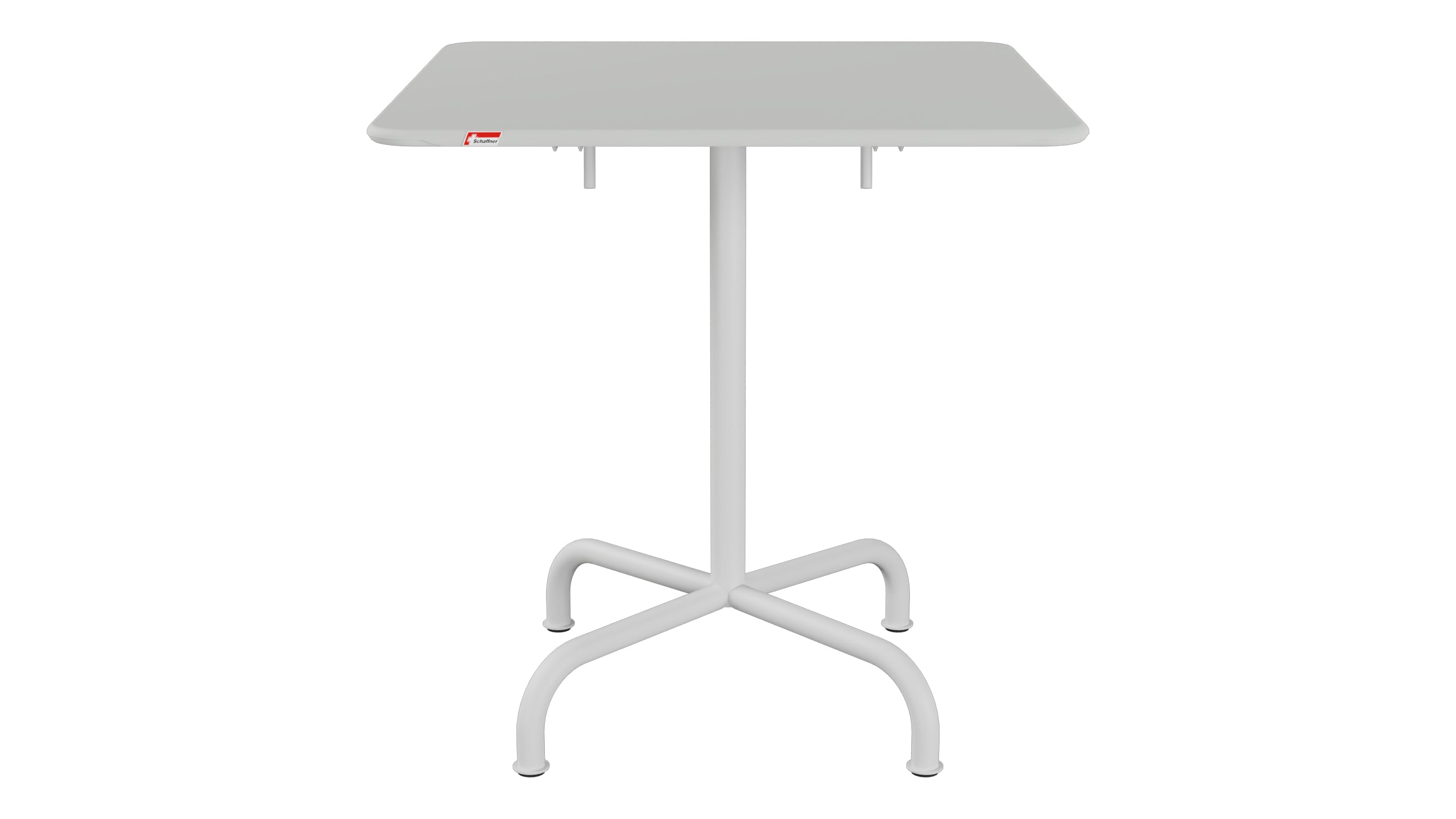 Rigi Metall-Gartentisch 70x70 klappbar in Alusilber präsentiert im Onlineshop von KAQTU Design AG. Gartentisch ist von Schaffner