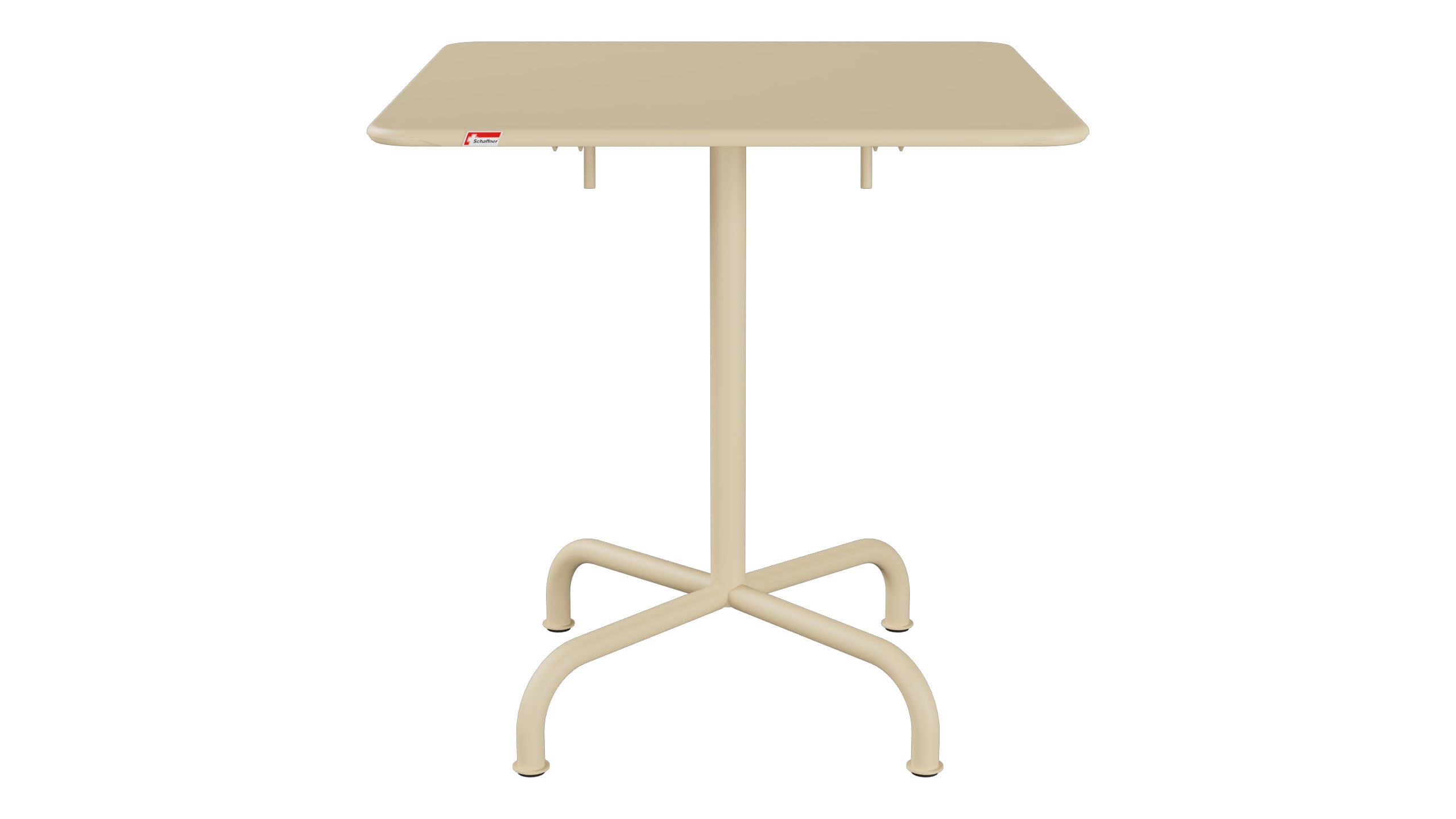 Rigi Metall-Gartentisch 70x70 klappbar in Pastellbraun präsentiert im Onlineshop von KAQTU Design AG. Gartentisch ist von Schaffner