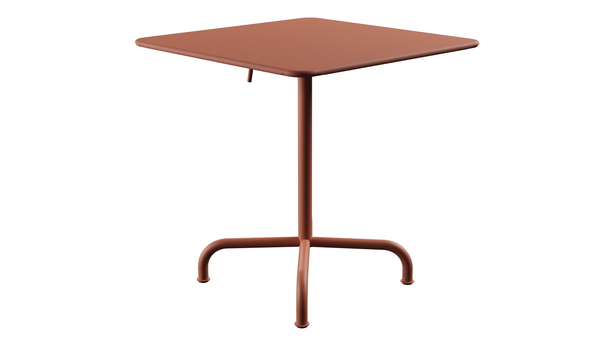 Rigi Metall-Gartentisch 70x70 klappbar in Pastellterracotta präsentiert im Onlineshop von KAQTU Design AG. Gartentisch ist von Schaffner