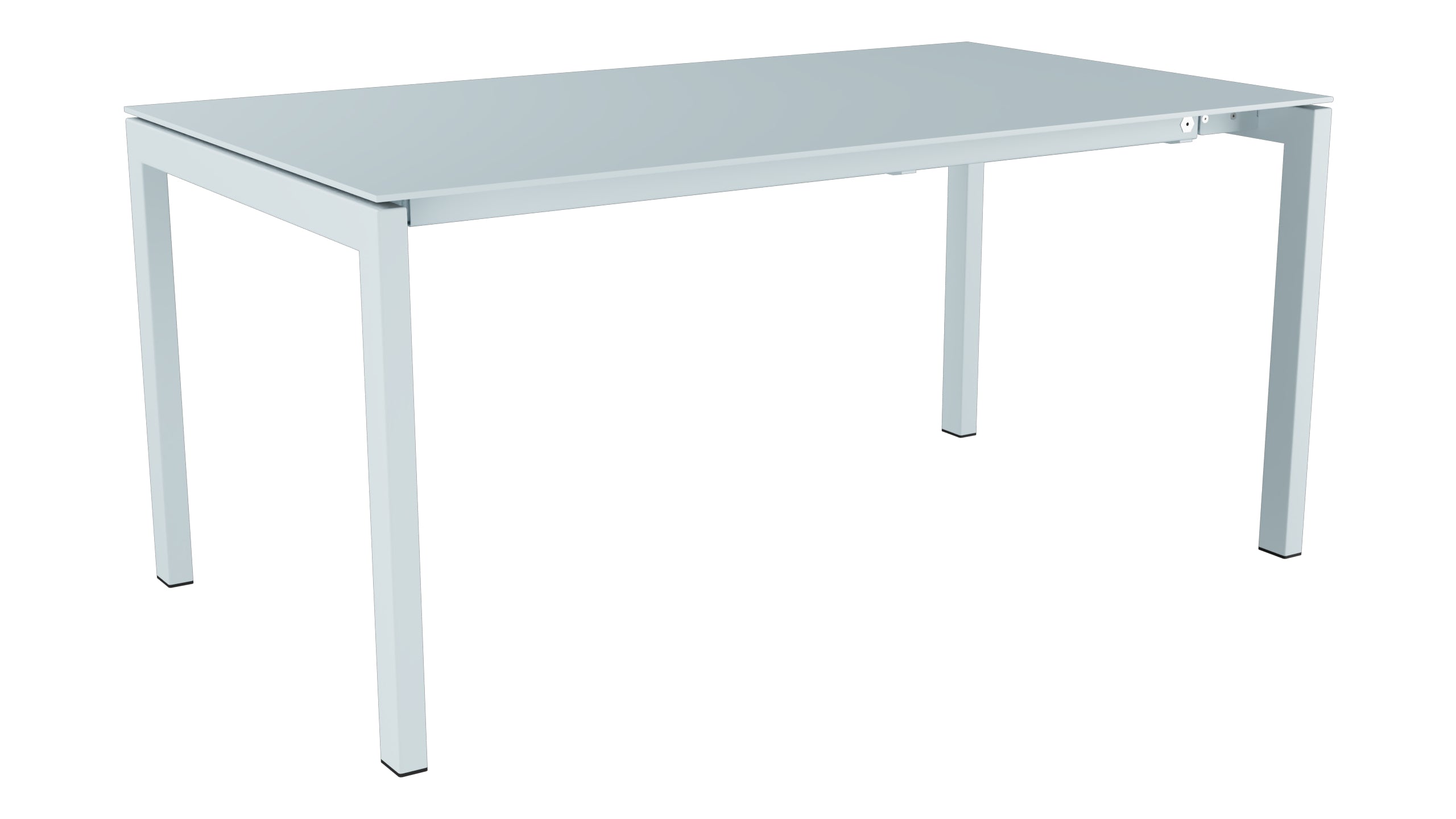 Luzern Glasfaser-Gartentisch 160/220x90 ausziehbar in Pastellblau präsentiert im Onlineshop von KAQTU Design AG. Gartentisch ist von Schaffner