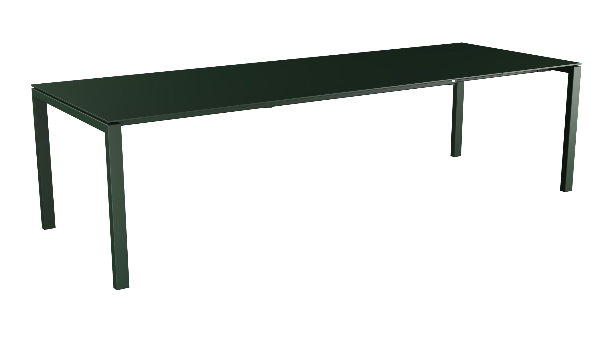 Luzern Glasfaser-Gartentisch 220/280x100 ausziehbar in Tannengrün präsentiert im Onlineshop von KAQTU Design AG. Gartentisch ist von Schaffner