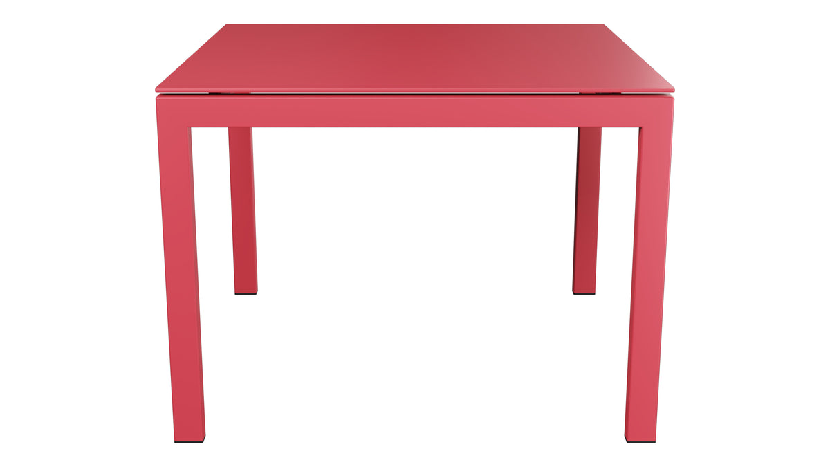 Luzern Glasfaser-Gartentisch 100x100 in Ahornrot präsentiert im Onlineshop von KAQTU Design AG. Gartentisch ist von Schaffner