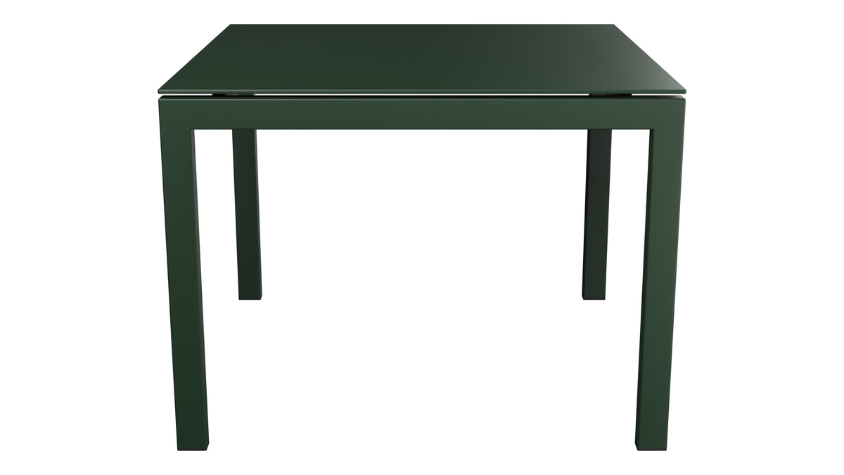 Luzern Glasfaser-Gartentisch 100x100 in Tannengrün präsentiert im Onlineshop von KAQTU Design AG. Gartentisch ist von Schaffner